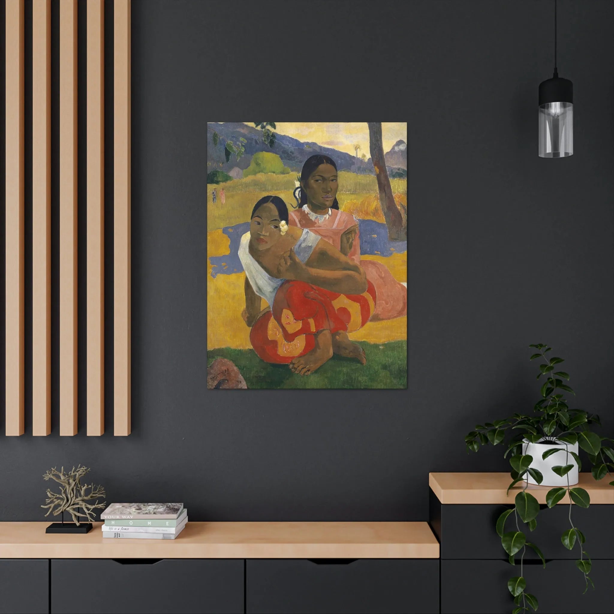 Nafea Faa Ipoipo by Paul Gauguin Art Canvas Gallery Wraps