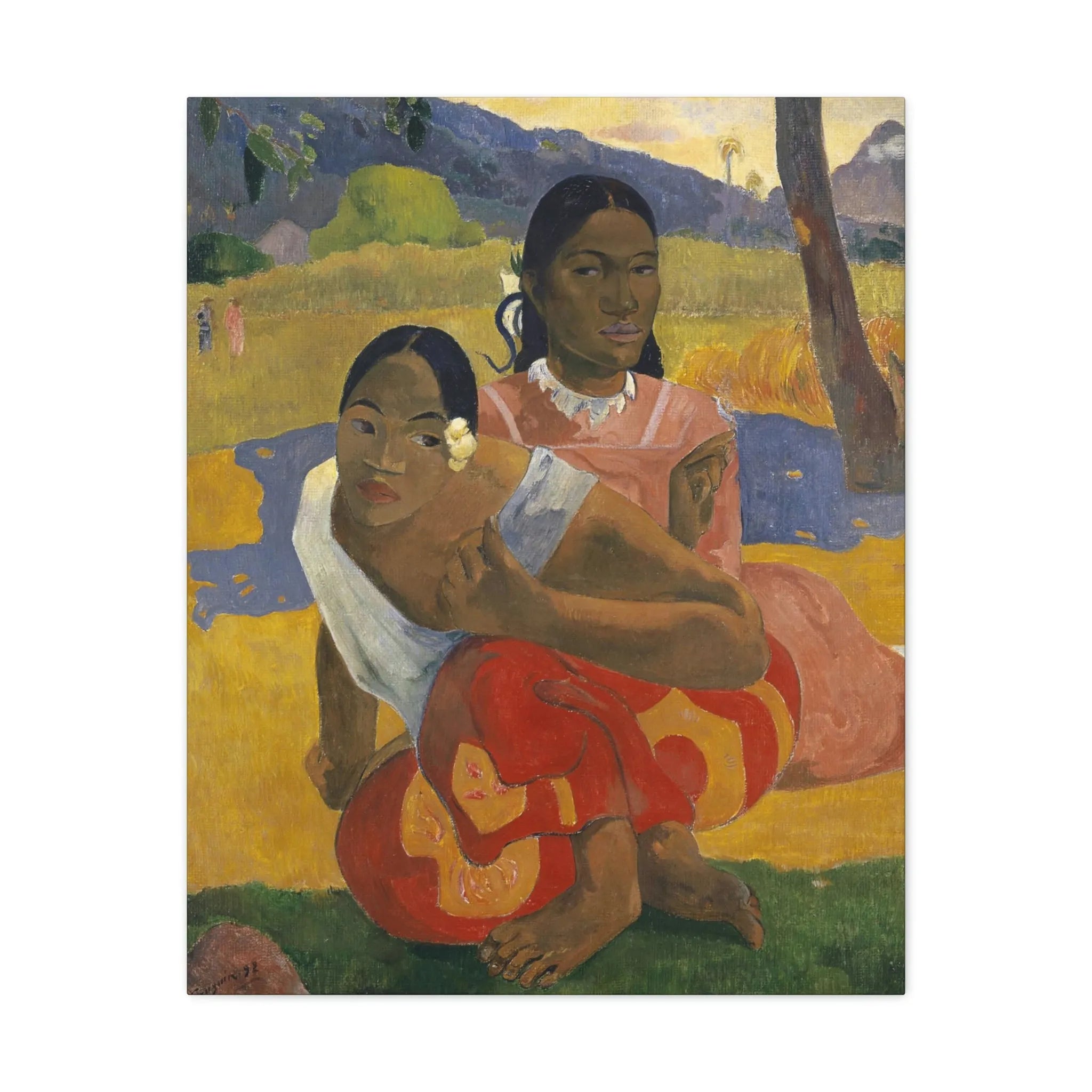 Nafea Faa Ipoipo by Paul Gauguin Art Canvas Gallery Wraps