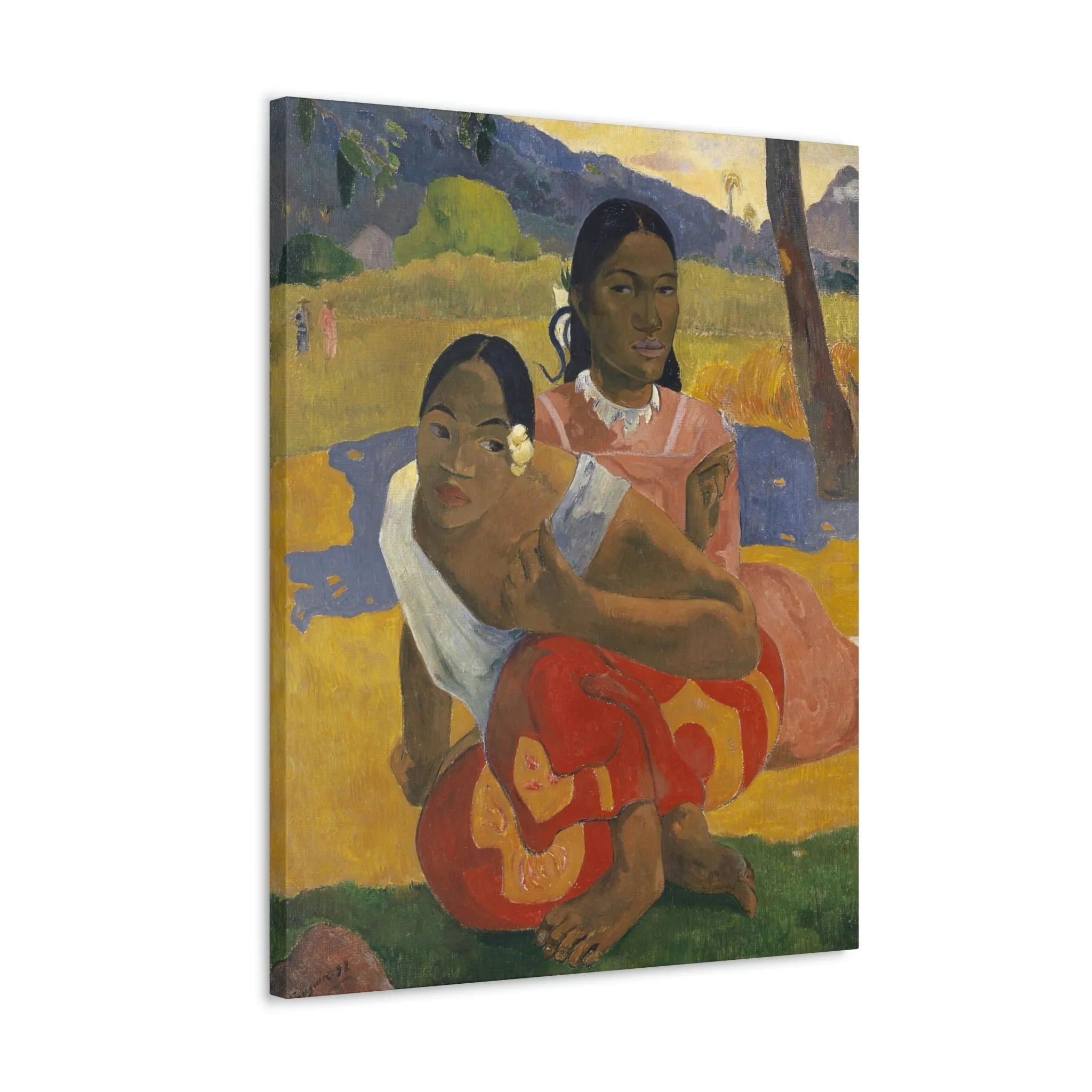 Nafea Faa Ipoipo by Paul Gauguin Art Canvas Gallery Wraps
