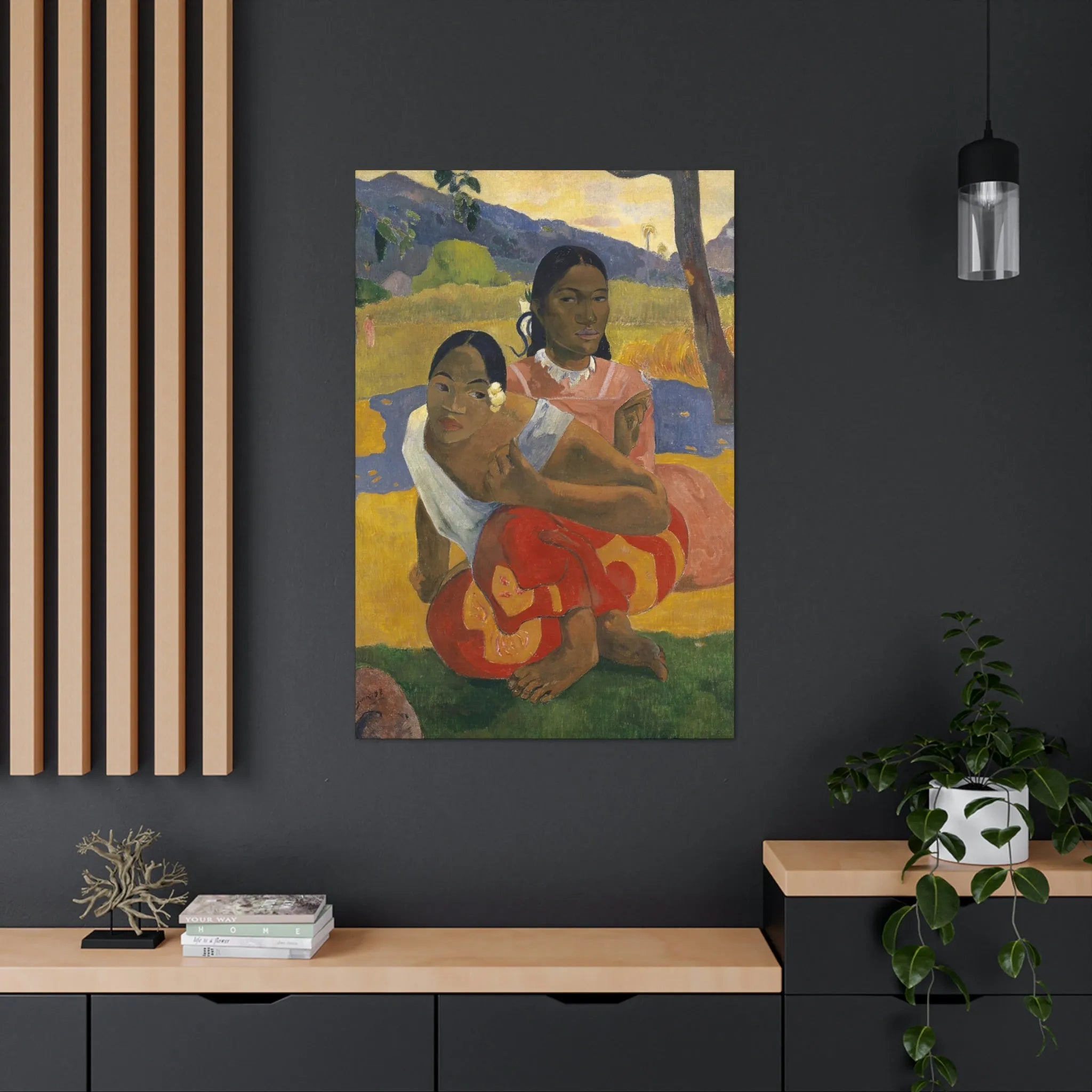 Nafea Faa Ipoipo by Paul Gauguin Art Canvas Gallery Wraps