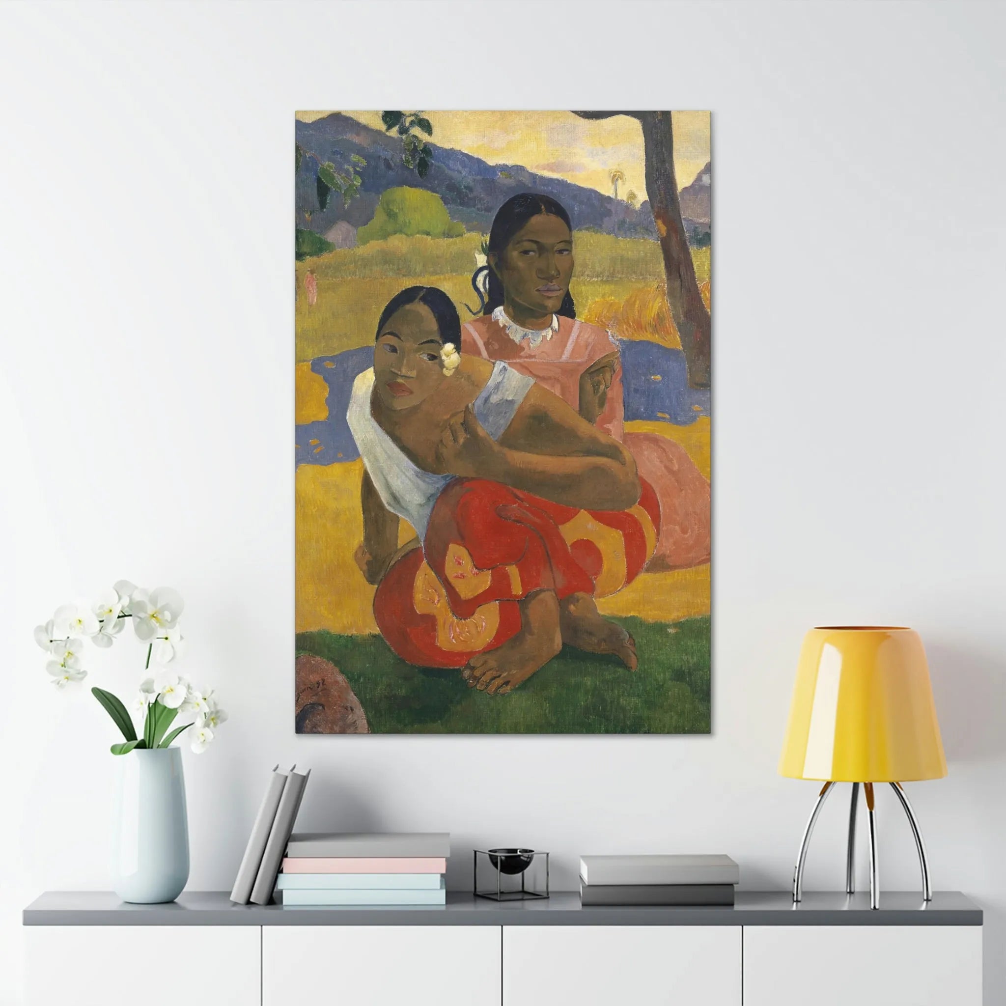 Nafea Faa Ipoipo by Paul Gauguin Art Canvas Gallery Wraps
