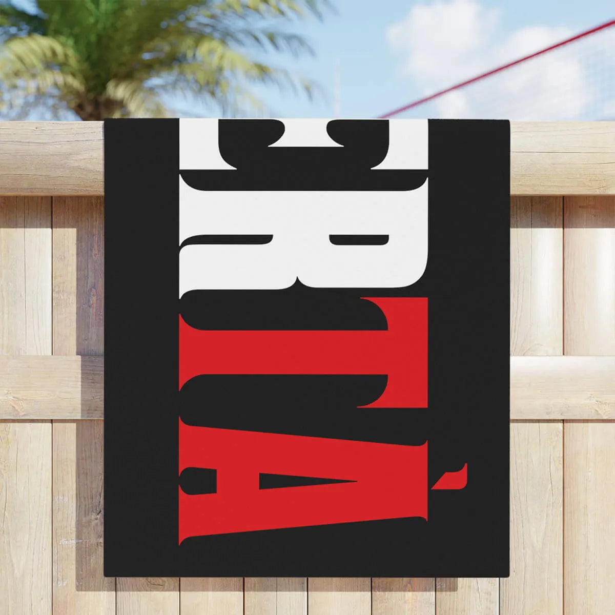 Omerta Respect Loyalty Honor Italian Flag Beach Towel