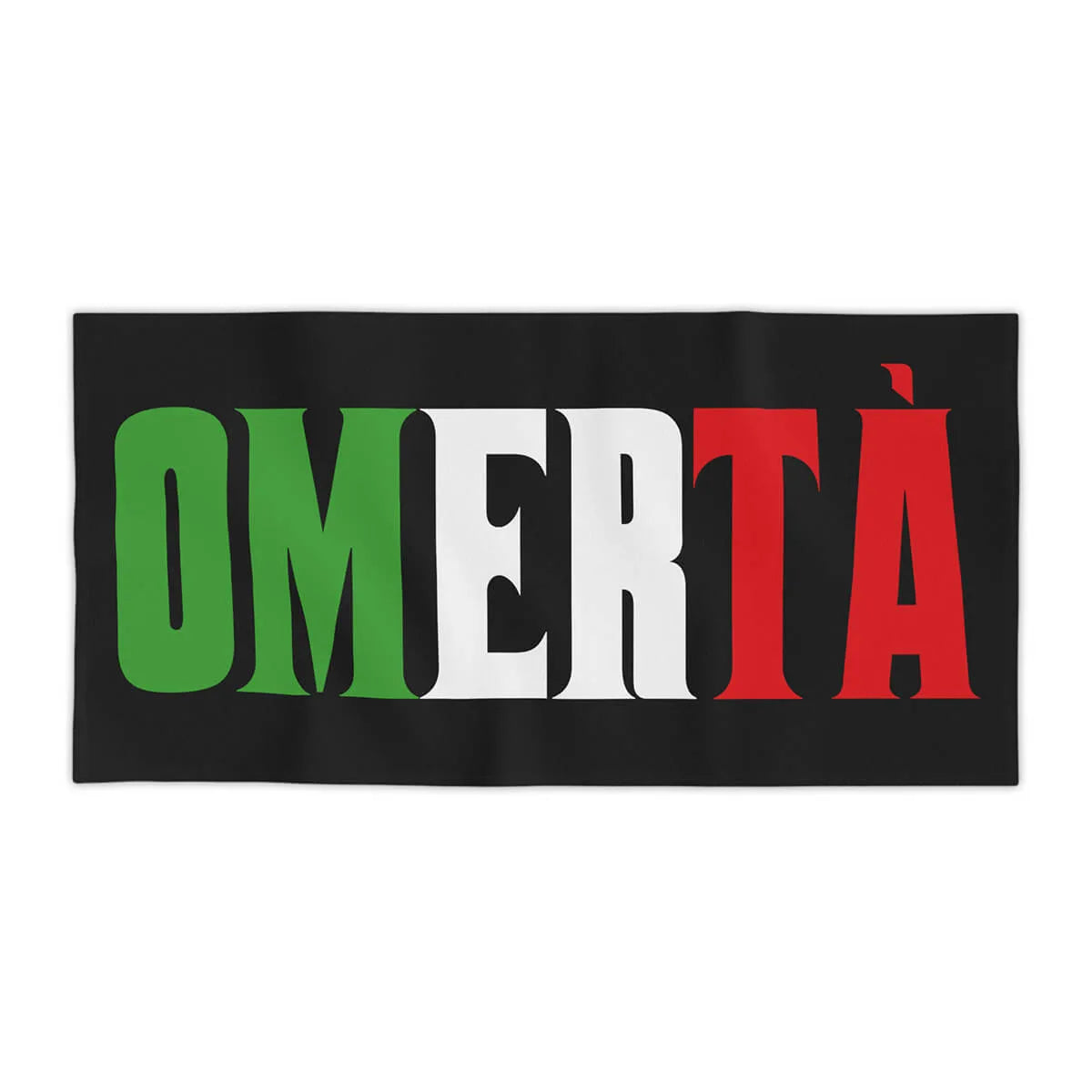 Omerta Respect Loyalty Honor Italian Flag Beach Towel