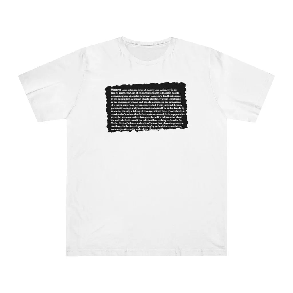 Omerta Stay Silent Mobster Code Mafia T-shirt