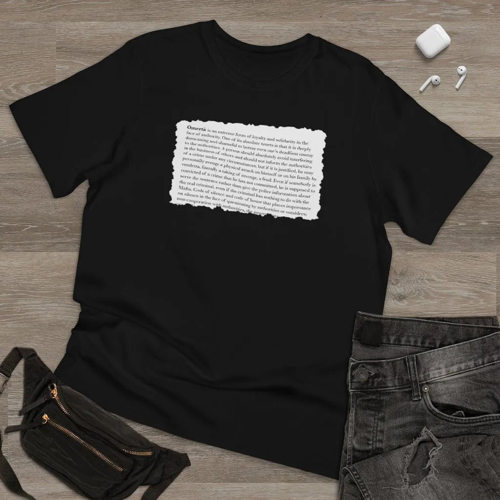 Omerta Stay Silent Mobster Code Mafia T-shirt