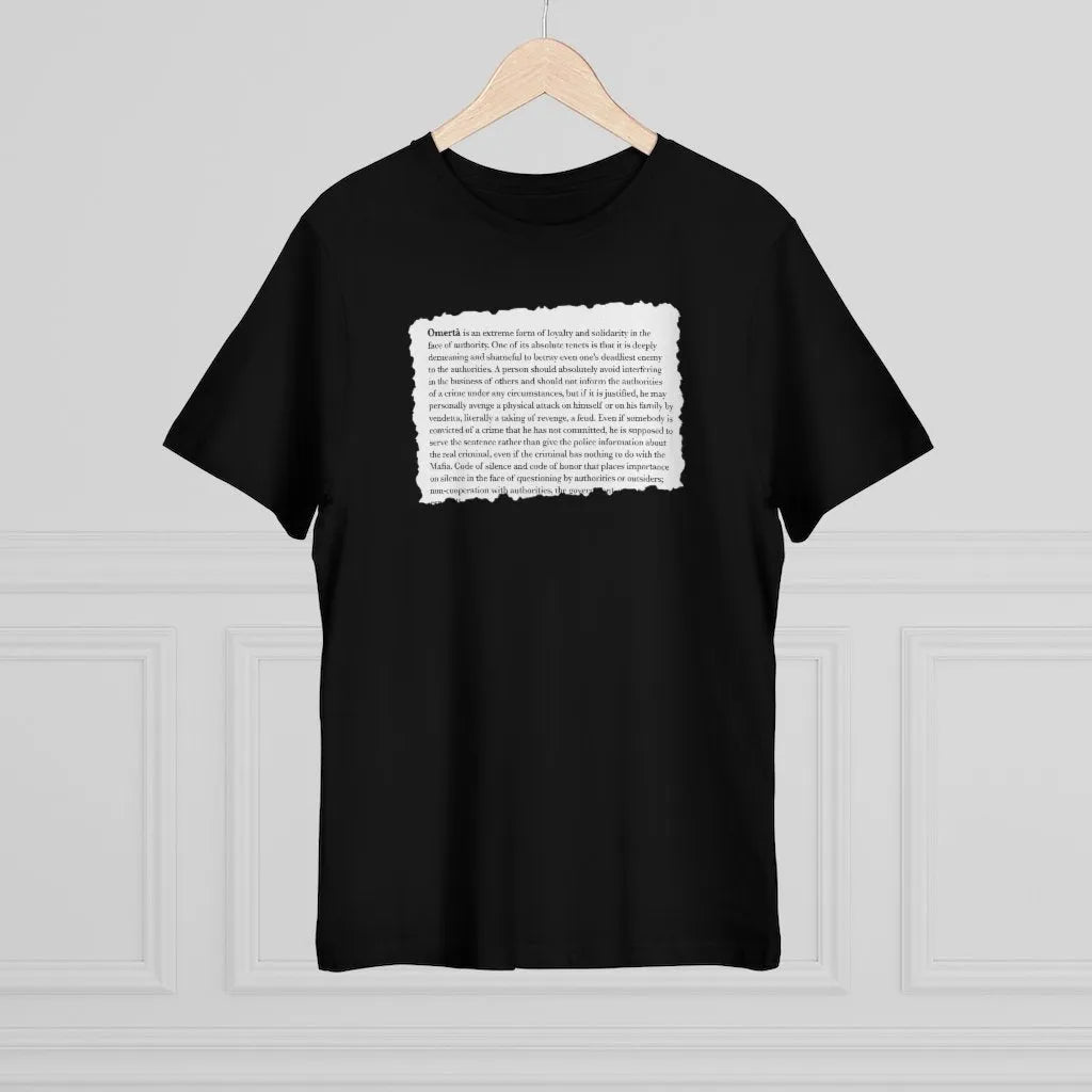 Omerta Stay Silent Mobster Code Mafia T-shirt