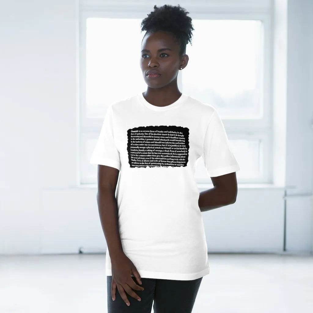 Omerta Stay Silent Mobster Code Mafia T-shirt
