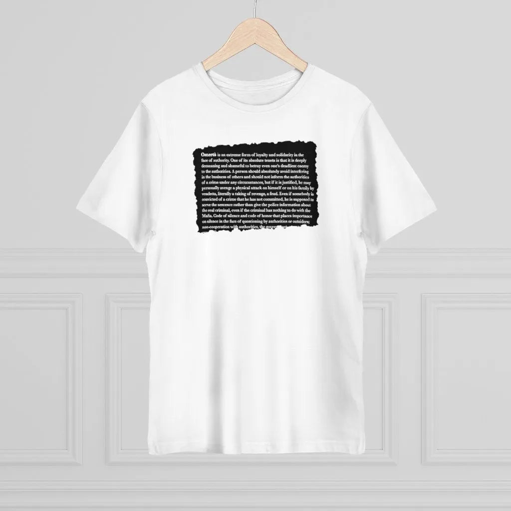 Omerta Stay Silent Mobster Code Mafia T-shirt