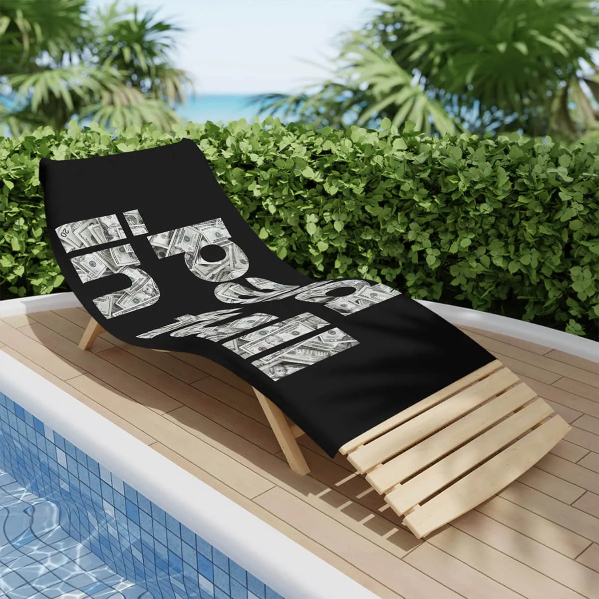Paid in Full Money Hustle Art Beach Towel