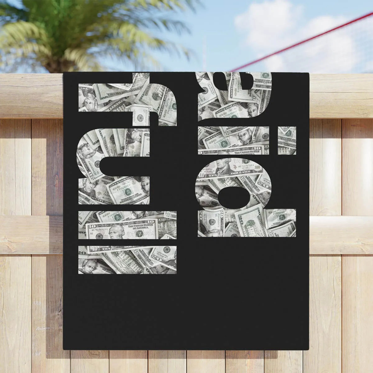 Paid in Full Money Hustle Art Beach Towel