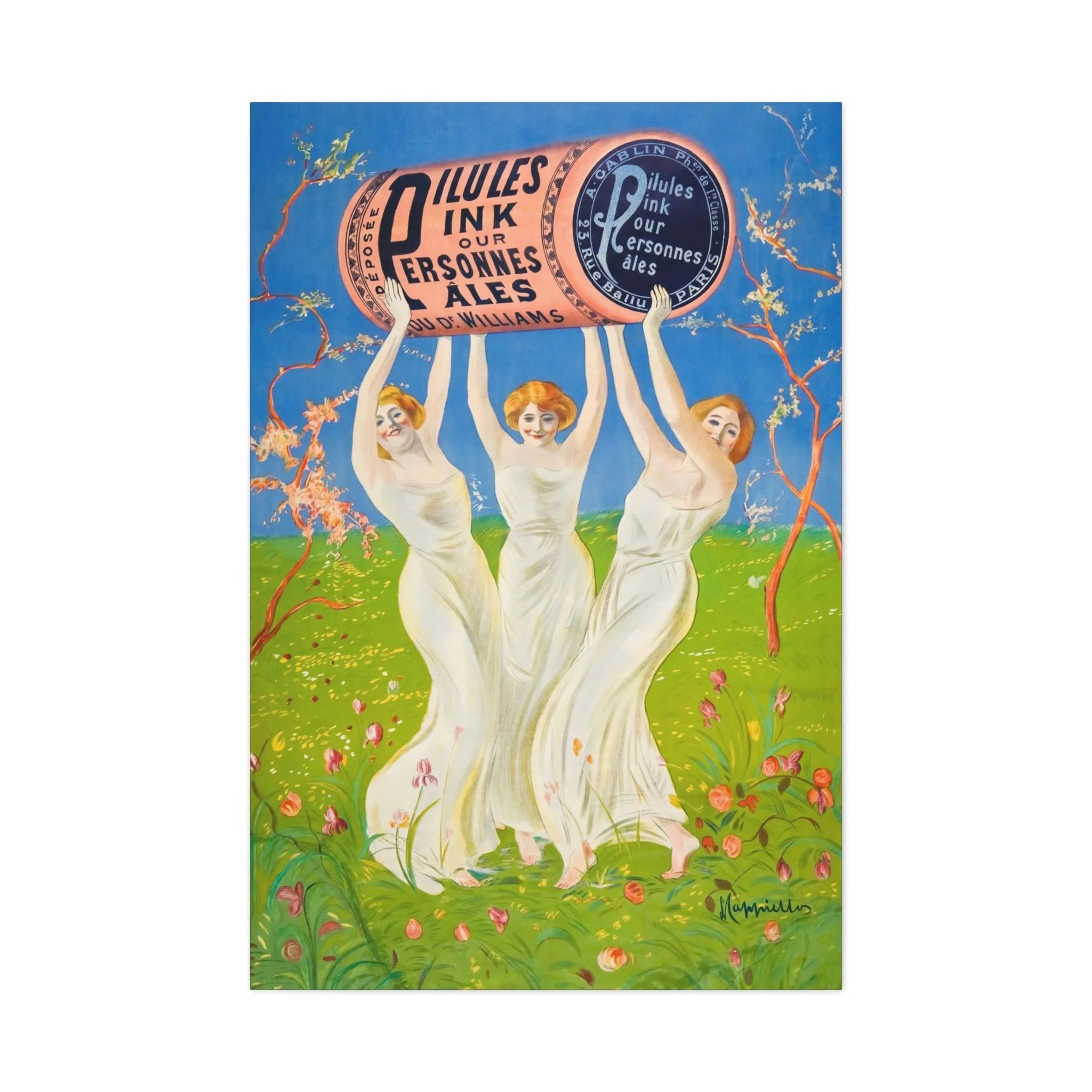 Pink Pills for Pale People Canvas Gallery Wraps