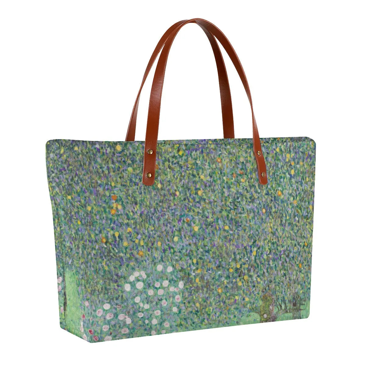 Rosebushes Under the Trees by Gustav Klimt Tote Bag