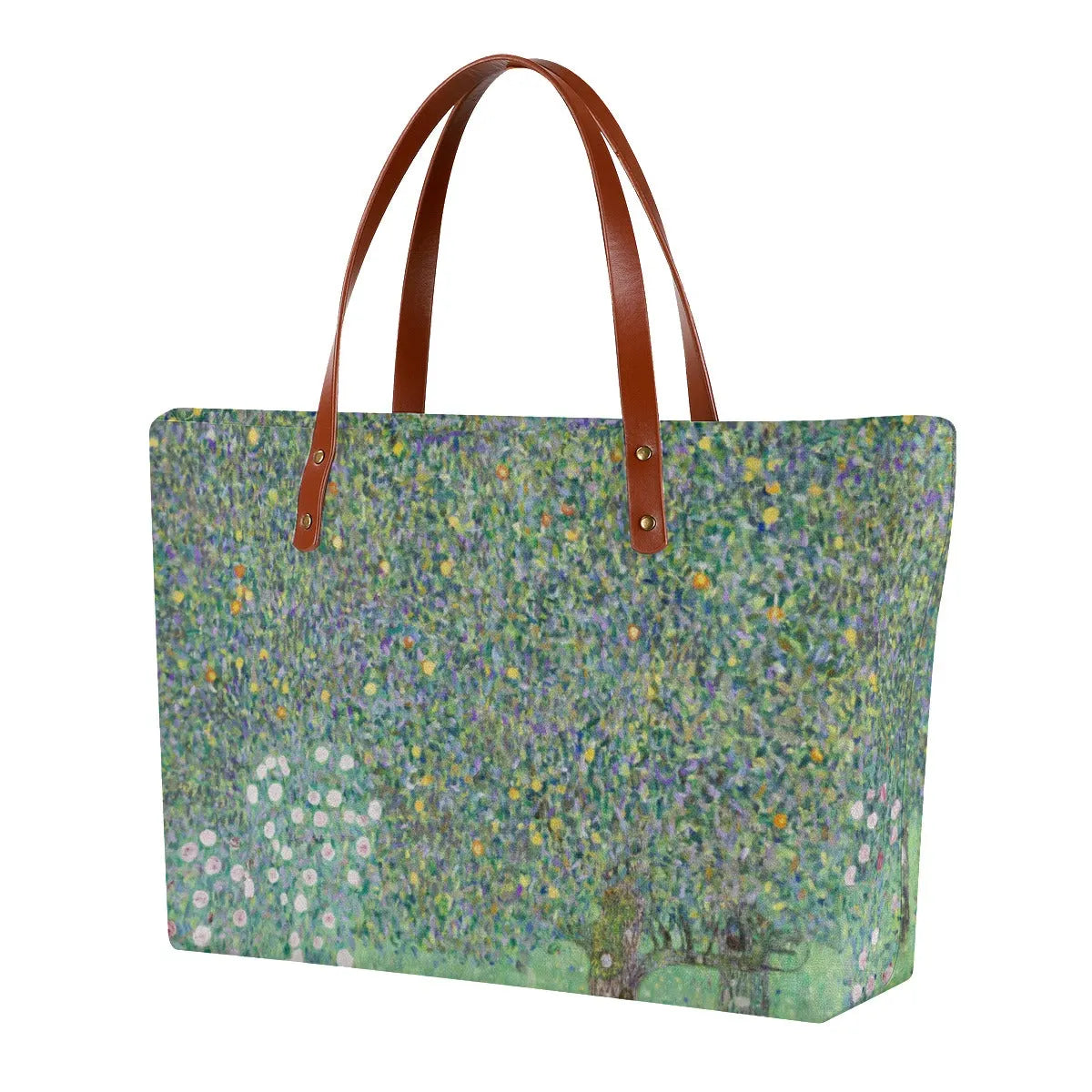 Rosebushes Under the Trees by Gustav Klimt Tote Bag