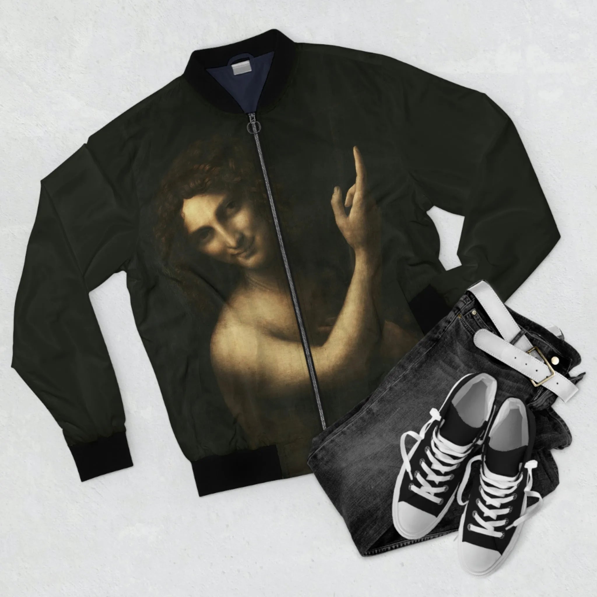 Saint John the Baptist Leonardo da Vinci Bomber Jacket