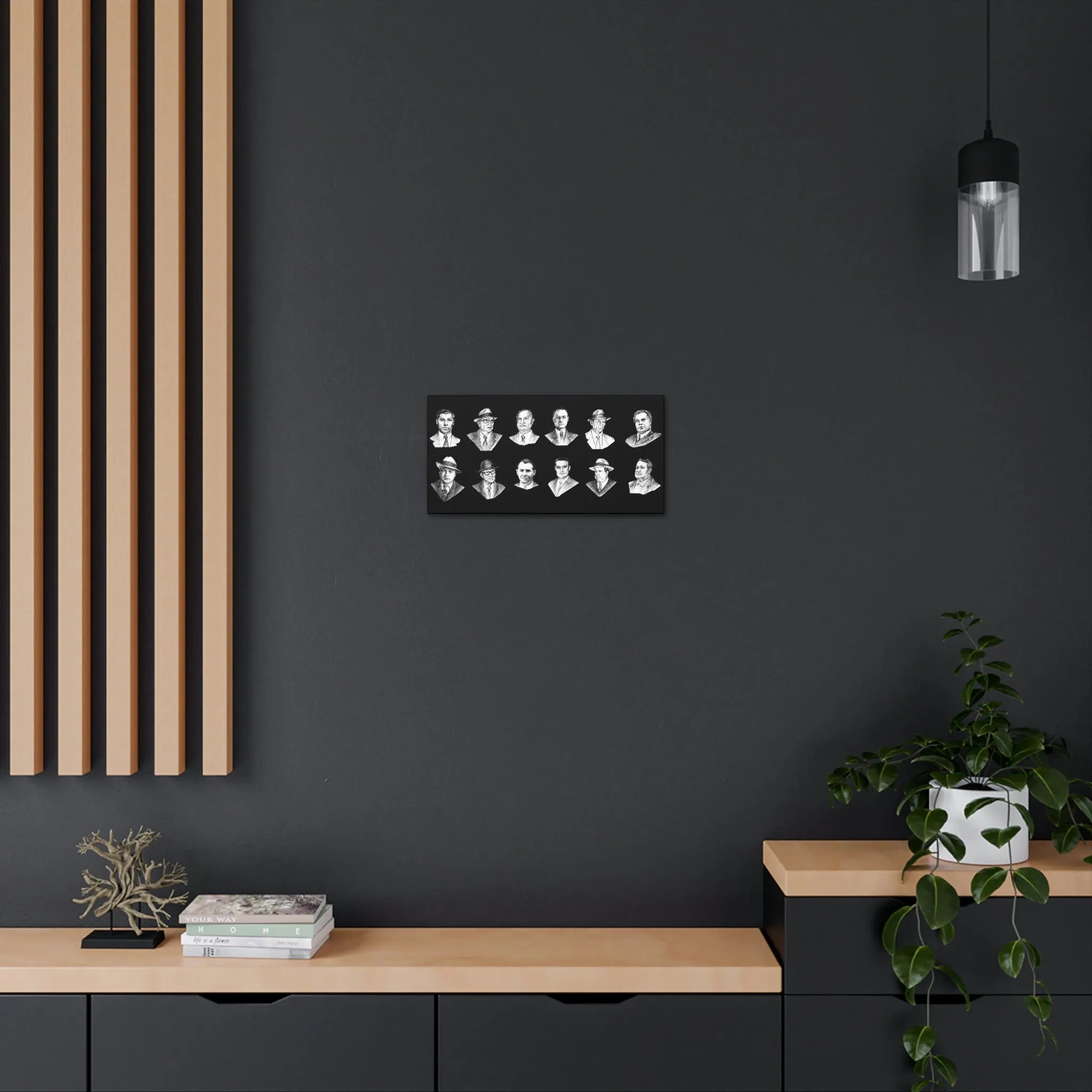 Top Real-Life Mob Bosses Cosa Nostra Canvas Gallery Wraps