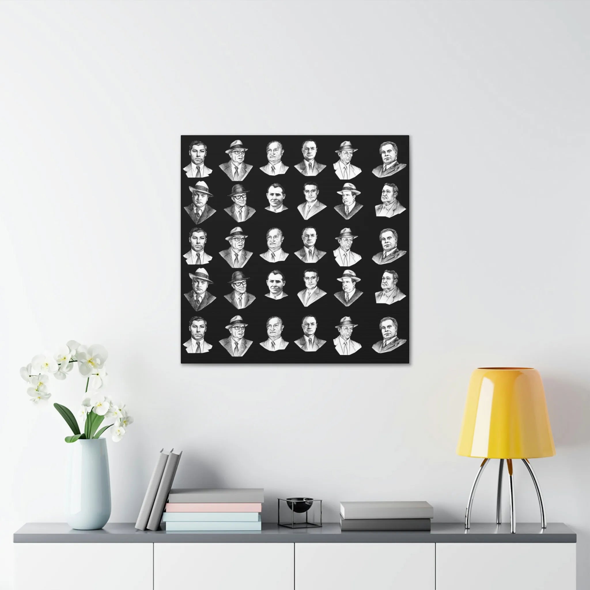 Top Real-Life Mob Bosses Cosa Nostra Canvas Gallery Wraps