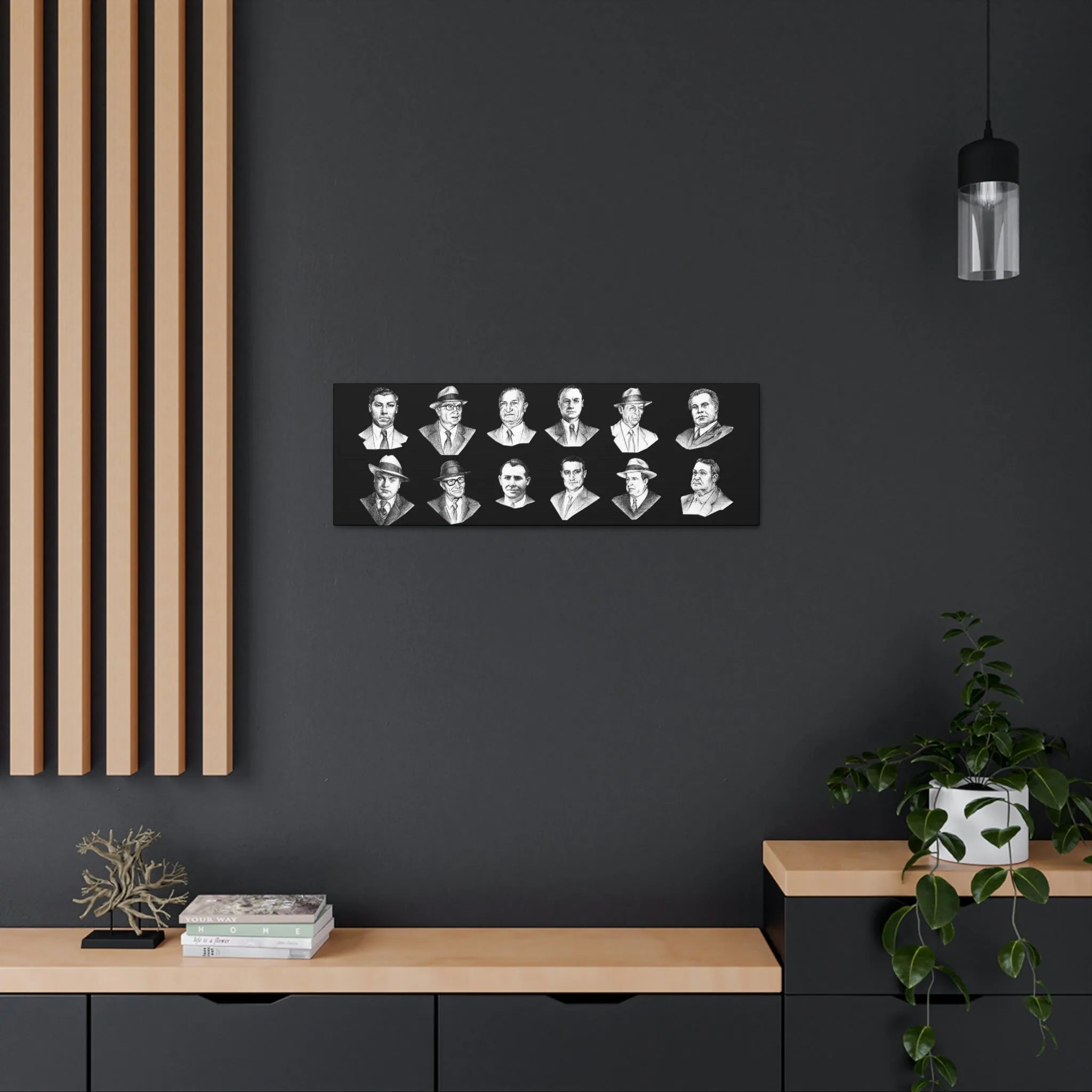 Top Real-Life Mob Bosses Cosa Nostra Canvas Gallery Wraps