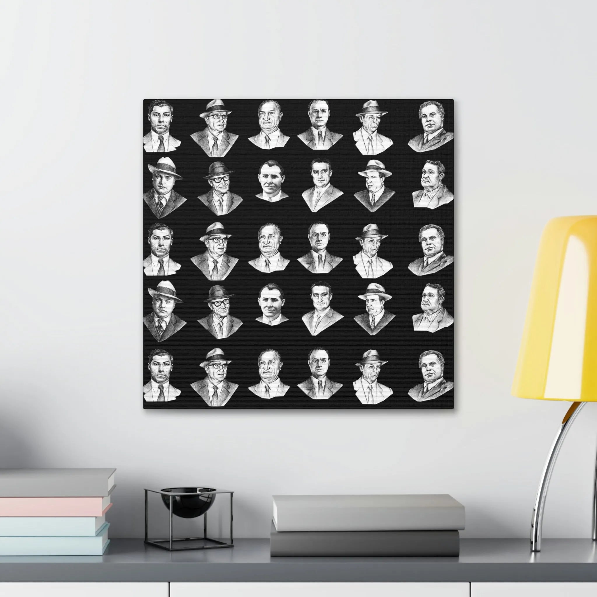 Top Real-Life Mob Bosses Cosa Nostra Canvas Gallery Wraps