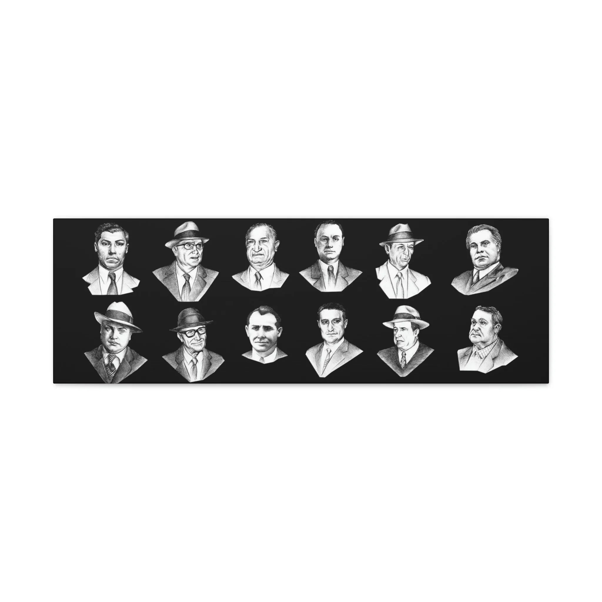 Top Real-Life Mob Bosses Cosa Nostra Canvas Gallery Wraps