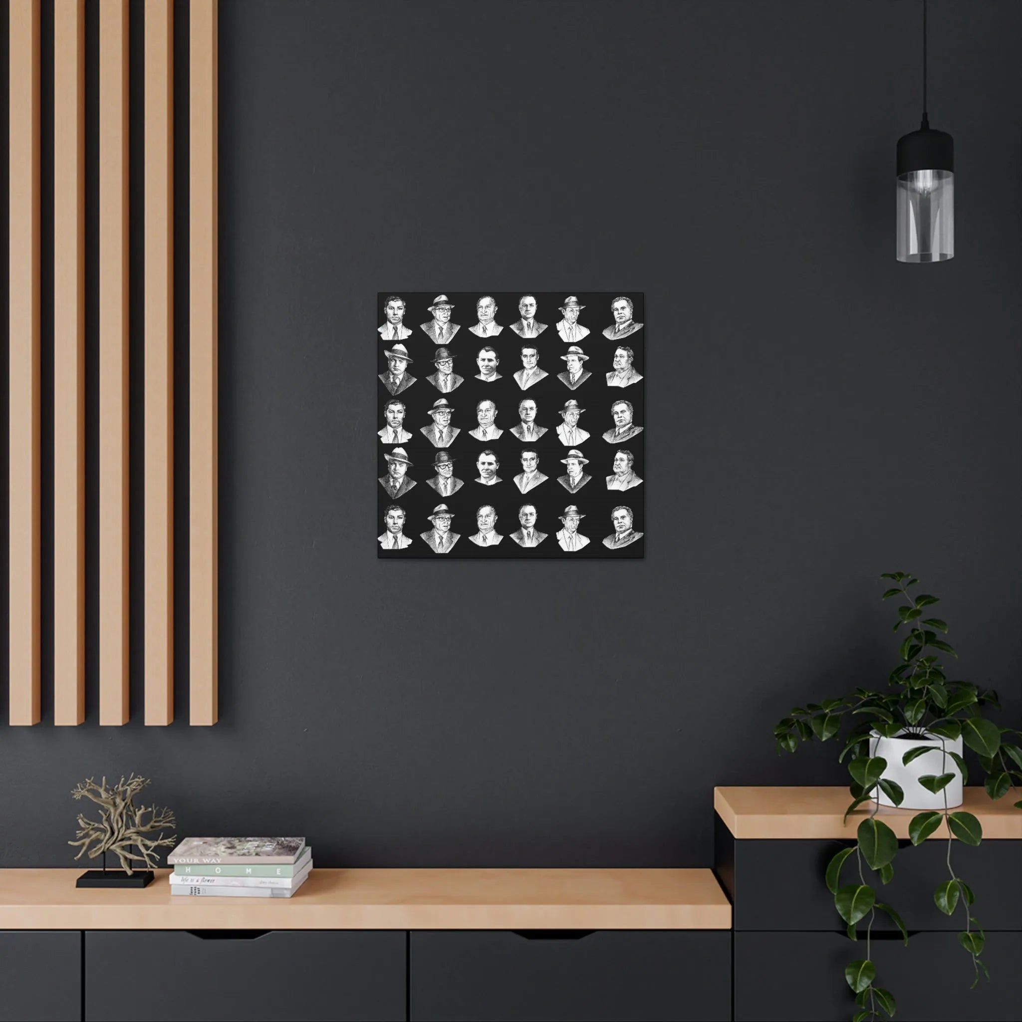 Top Real-Life Mob Bosses Cosa Nostra Canvas Gallery Wraps