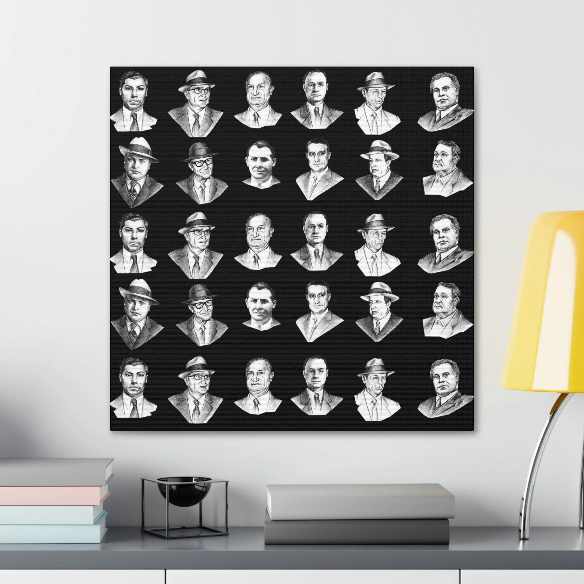 Top Real-Life Mob Bosses Cosa Nostra Canvas Gallery Wraps