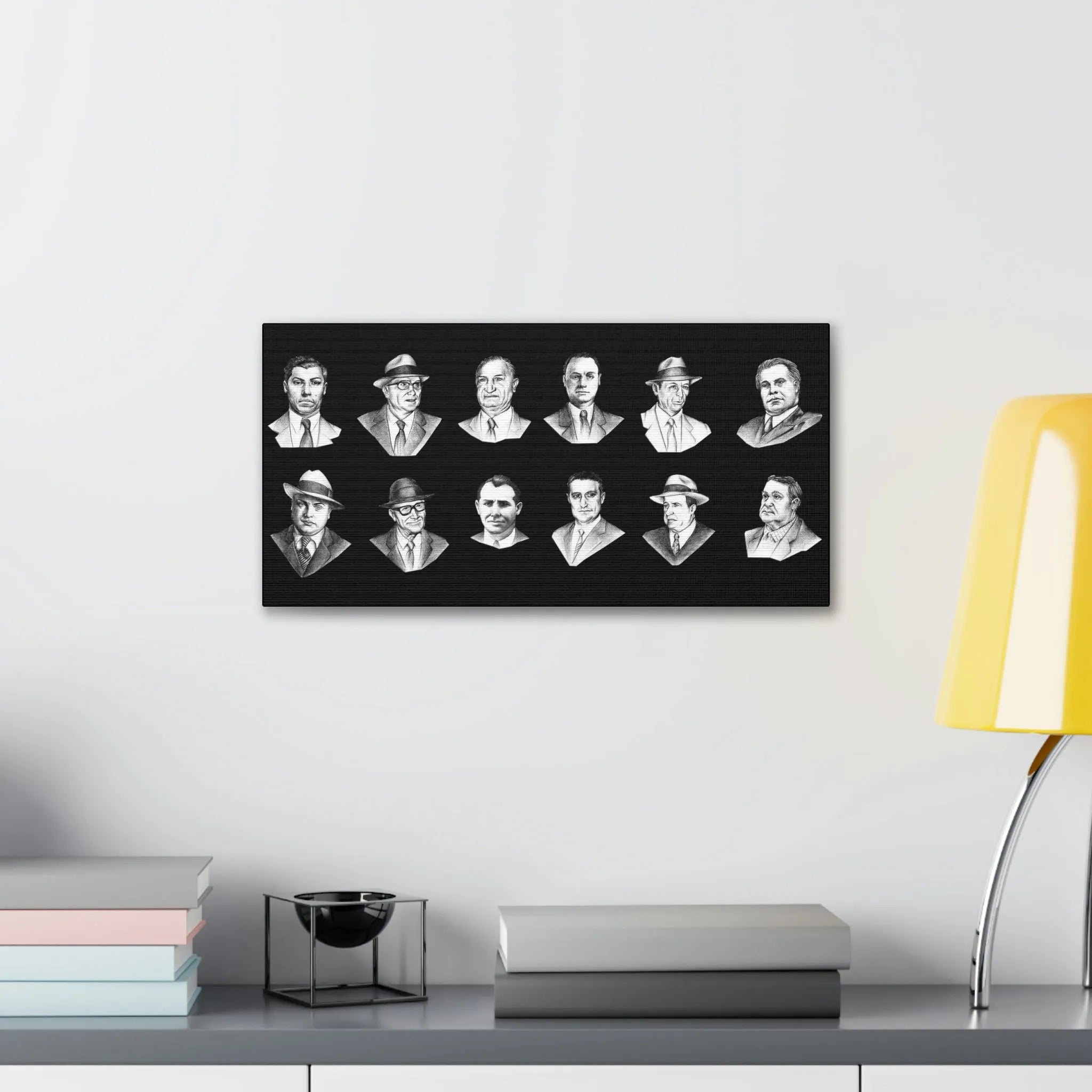 Top Real-Life Mob Bosses Cosa Nostra Canvas Gallery Wraps