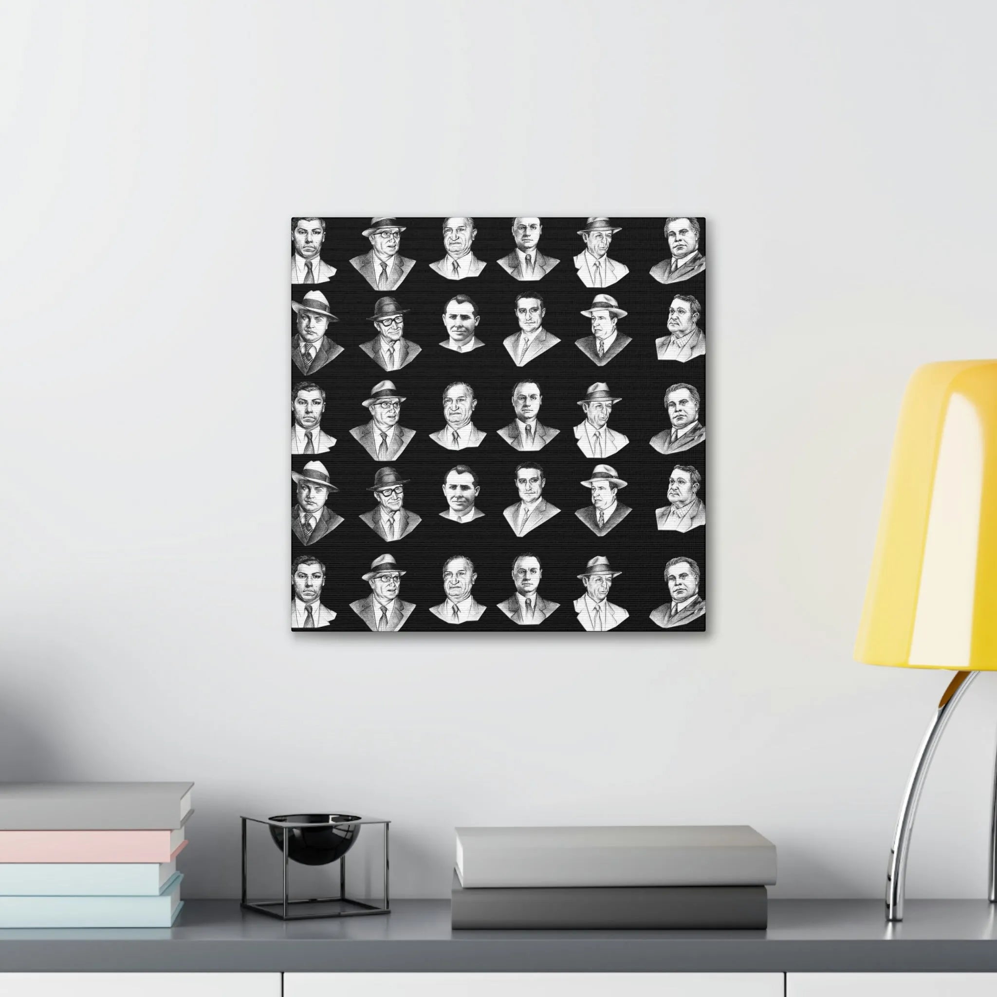 Top Real-Life Mob Bosses Cosa Nostra Canvas Gallery Wraps