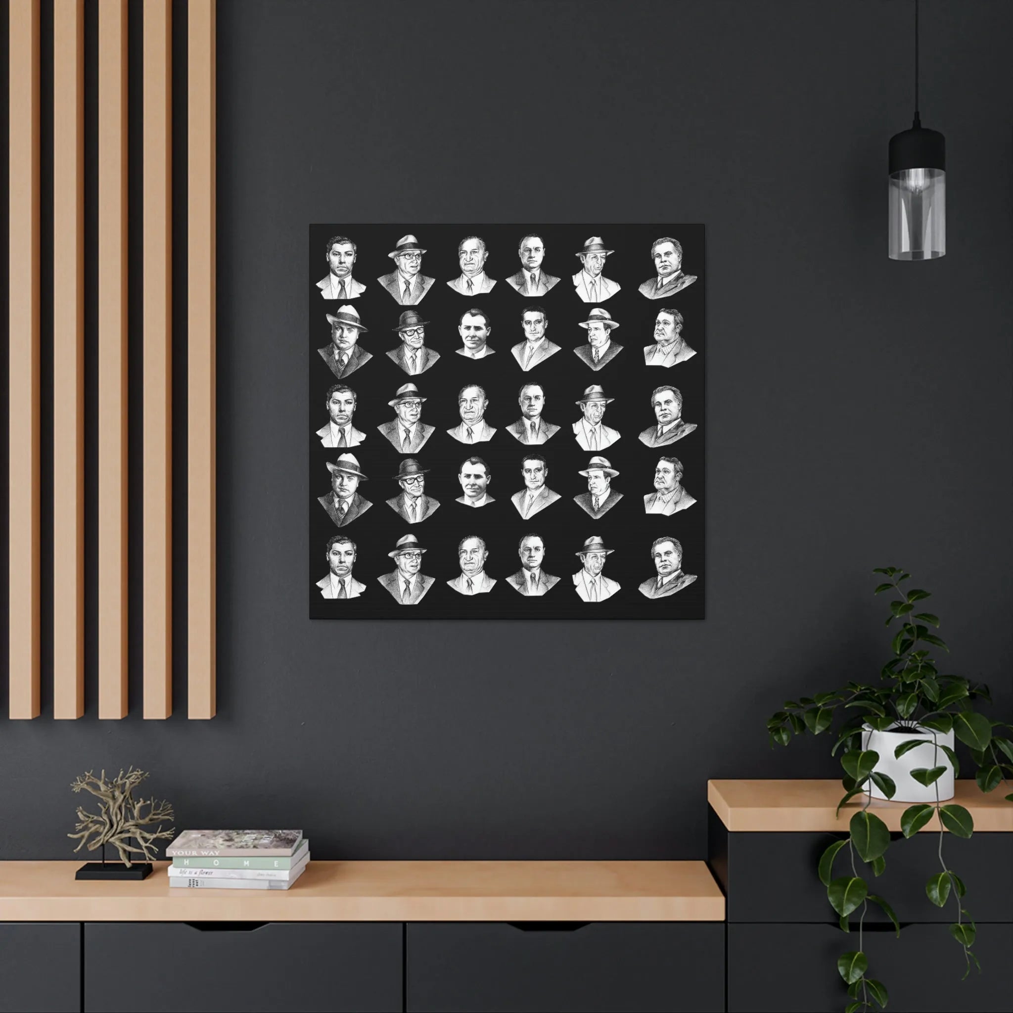 Top Real-Life Mob Bosses Cosa Nostra Canvas Gallery Wraps