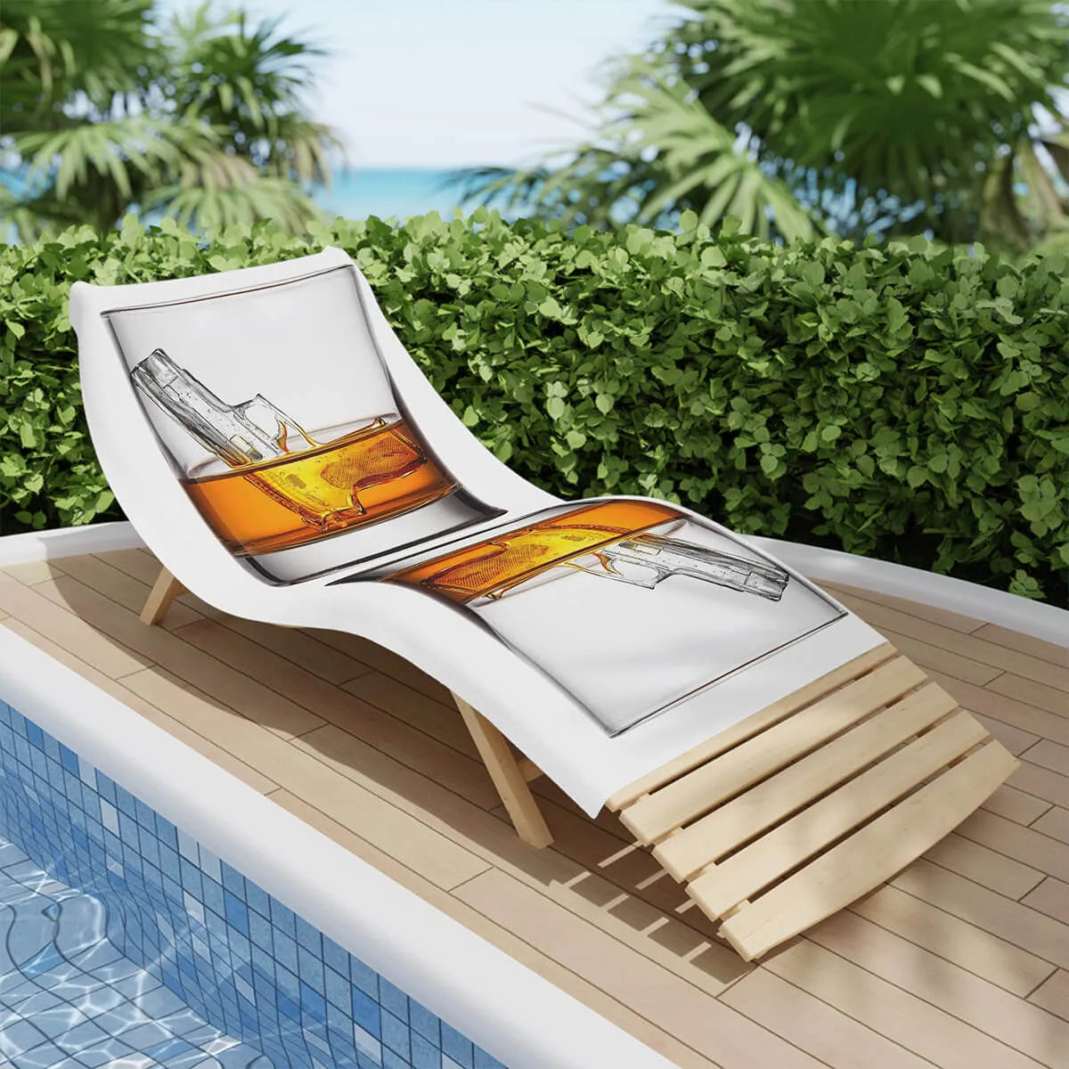 Whiskey Mobster Gentleman Beach Towel