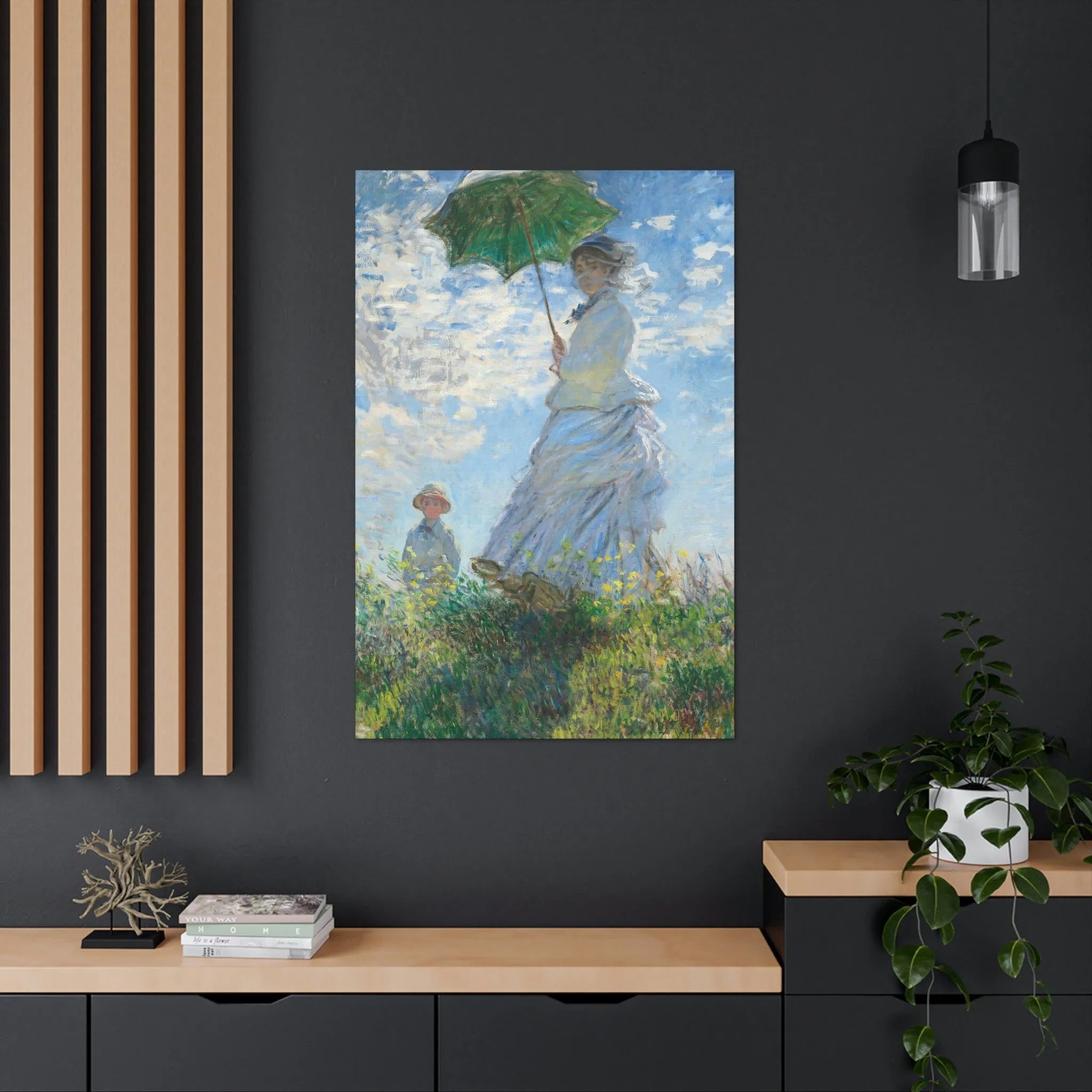 Woman with a Parasol Claude Monet Canvas Gallery Wraps