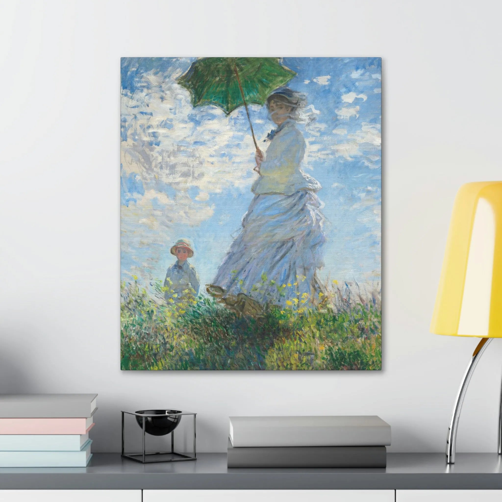 Woman with a Parasol Claude Monet Canvas Gallery Wraps