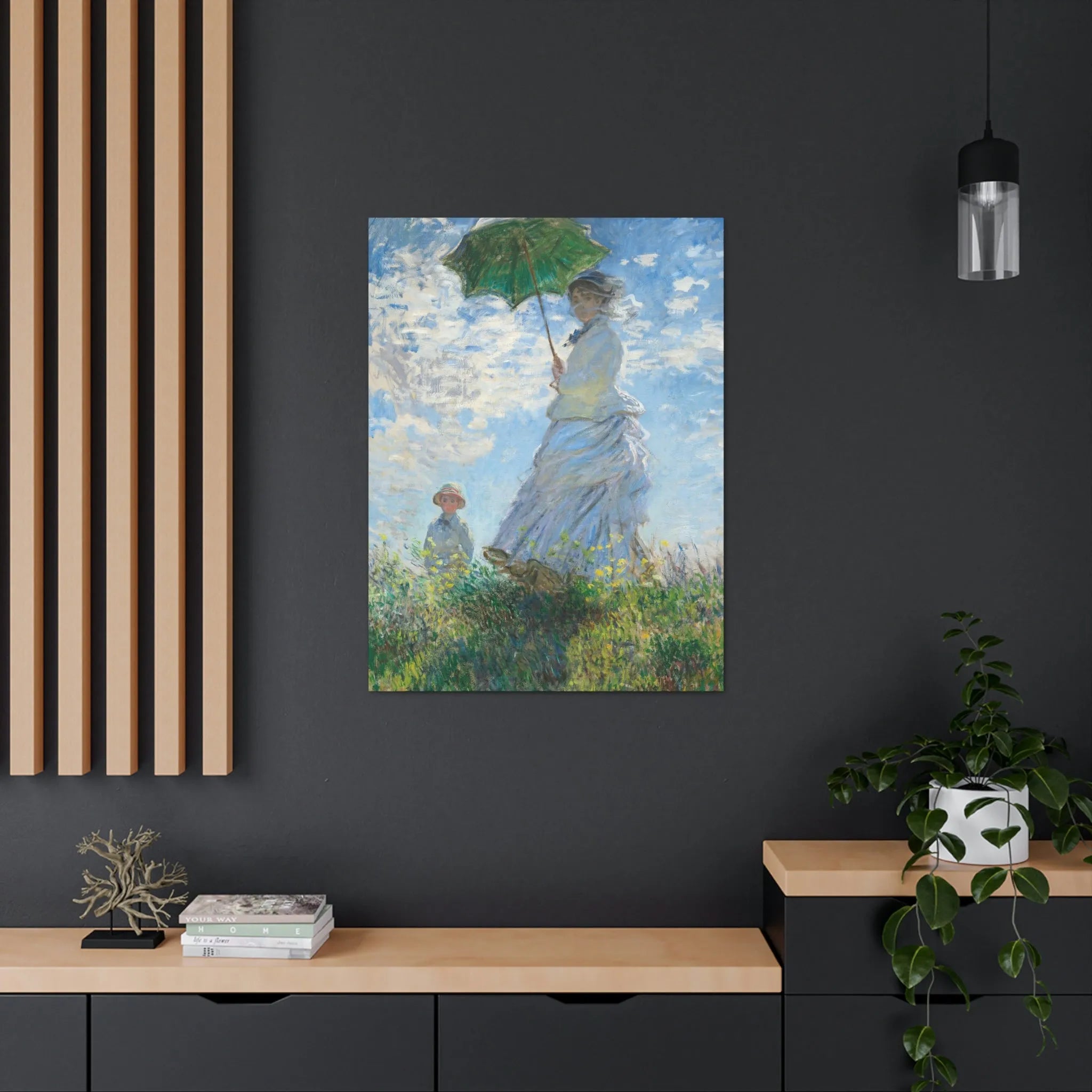 Woman with a Parasol Claude Monet Canvas Gallery Wraps
