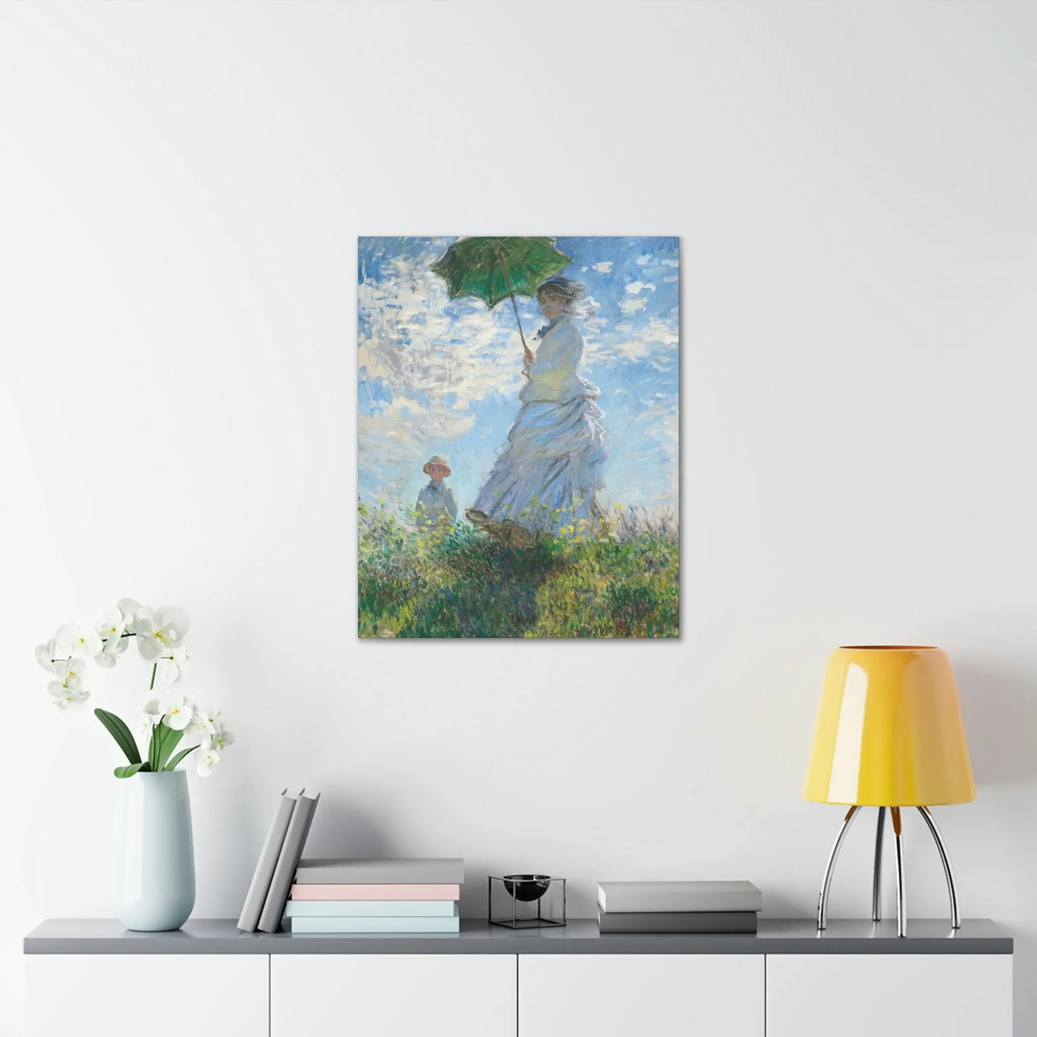 Woman with a Parasol Claude Monet Canvas Gallery Wraps