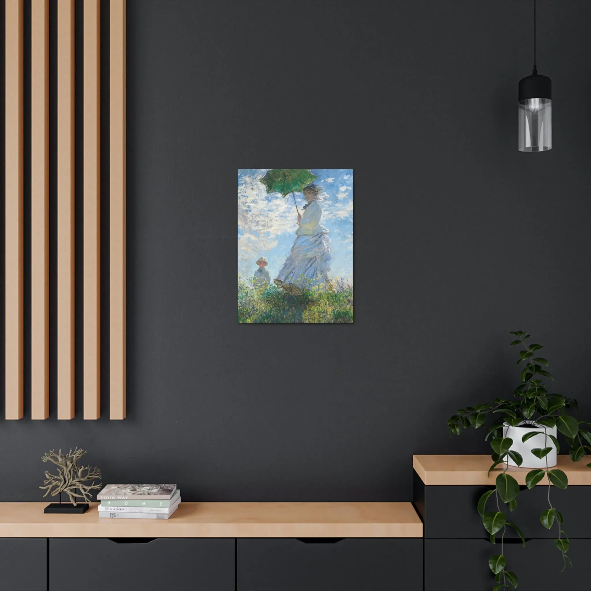 Woman with a Parasol Claude Monet Canvas Gallery Wraps
