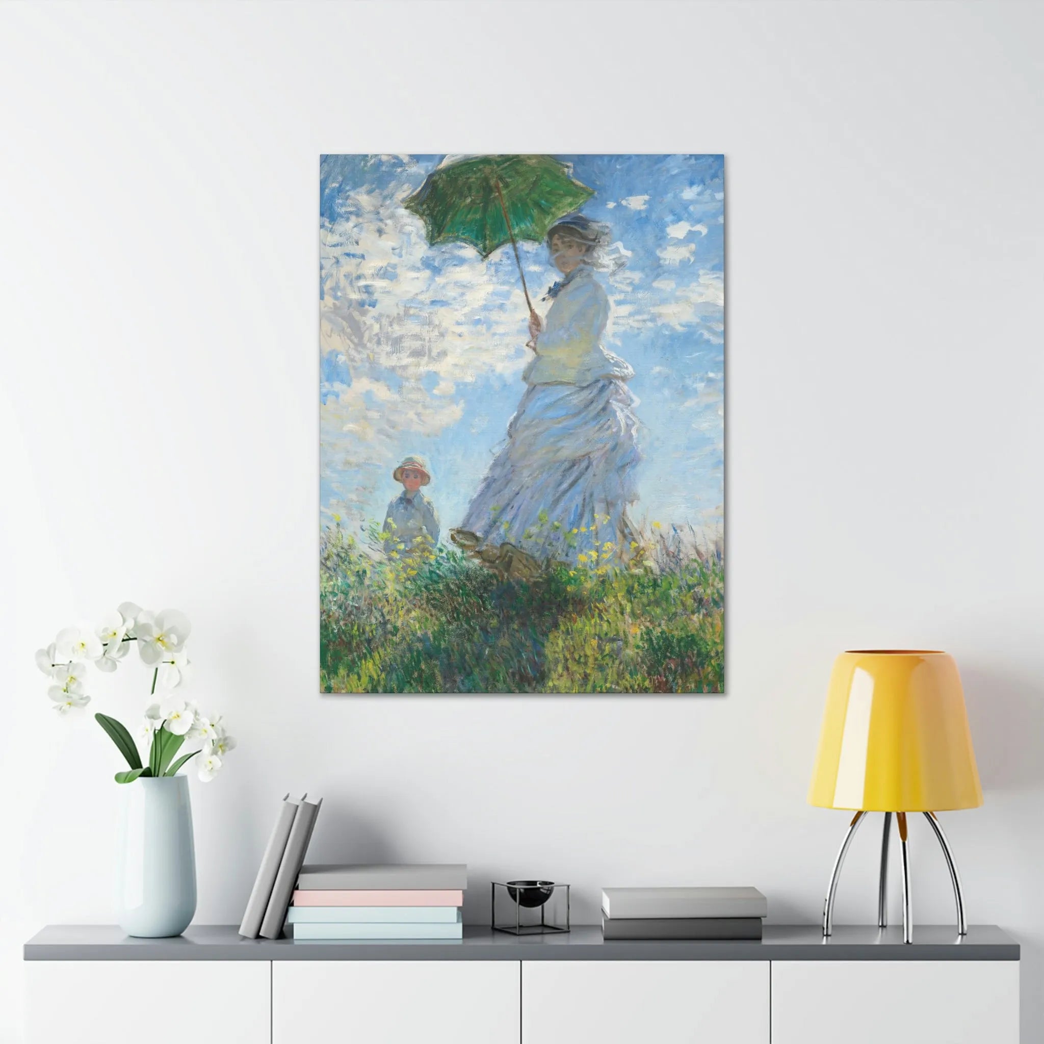 Woman with a Parasol Claude Monet Canvas Gallery Wraps