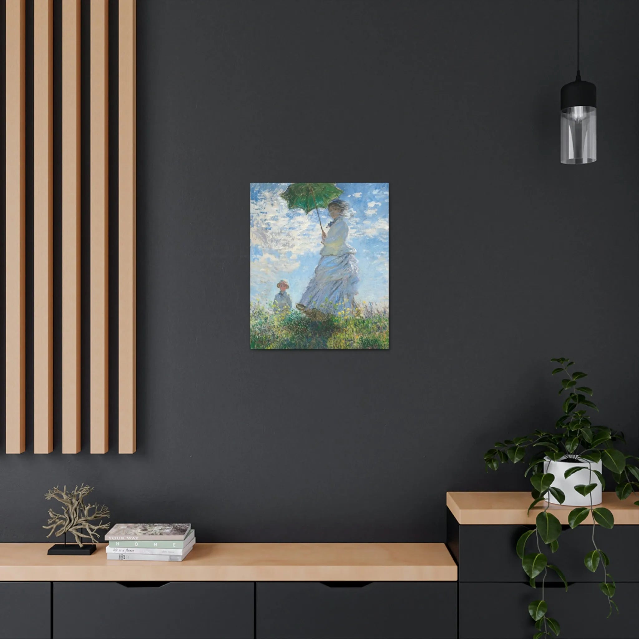 Woman with a Parasol Claude Monet Canvas Gallery Wraps