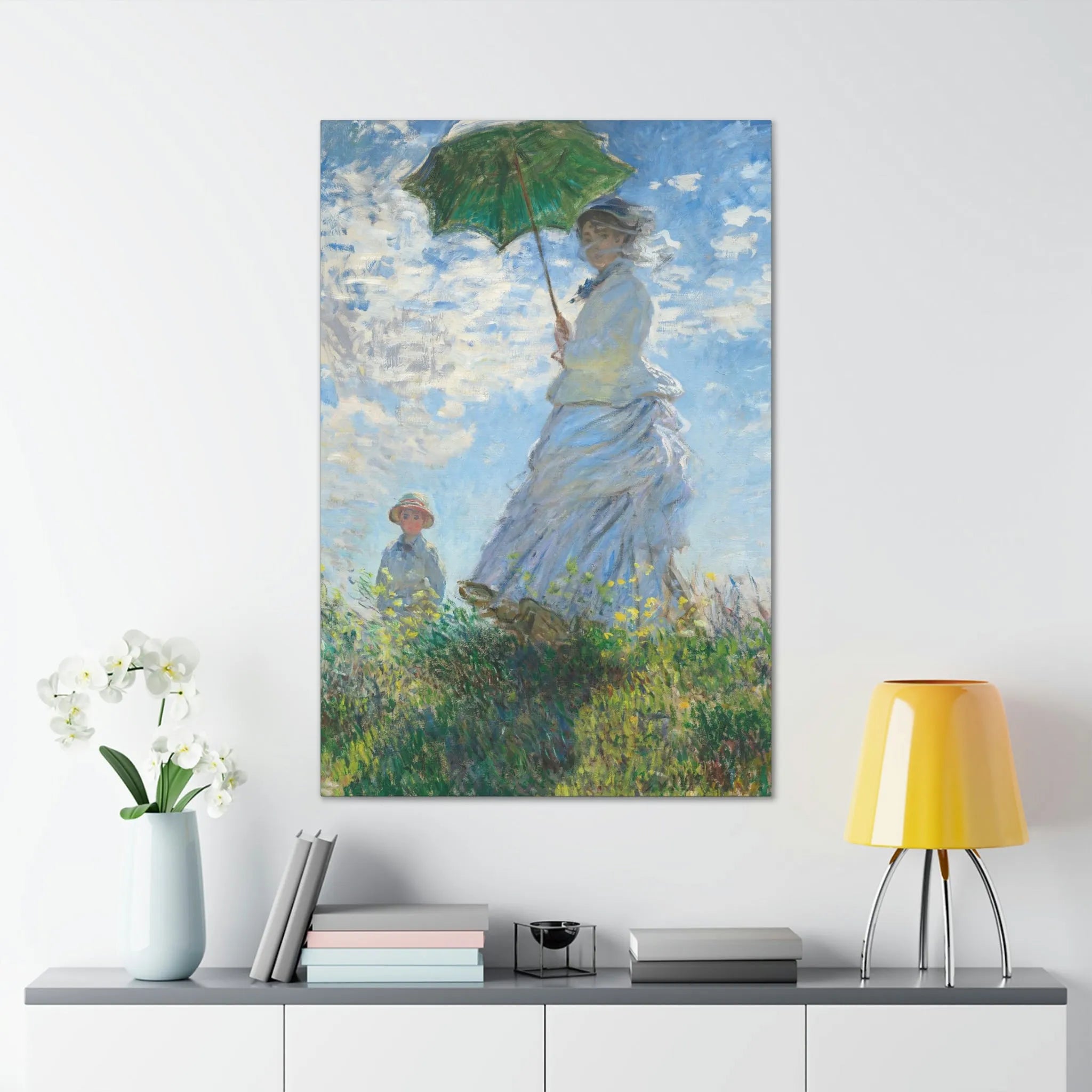 Woman with a Parasol Claude Monet Canvas Gallery Wraps
