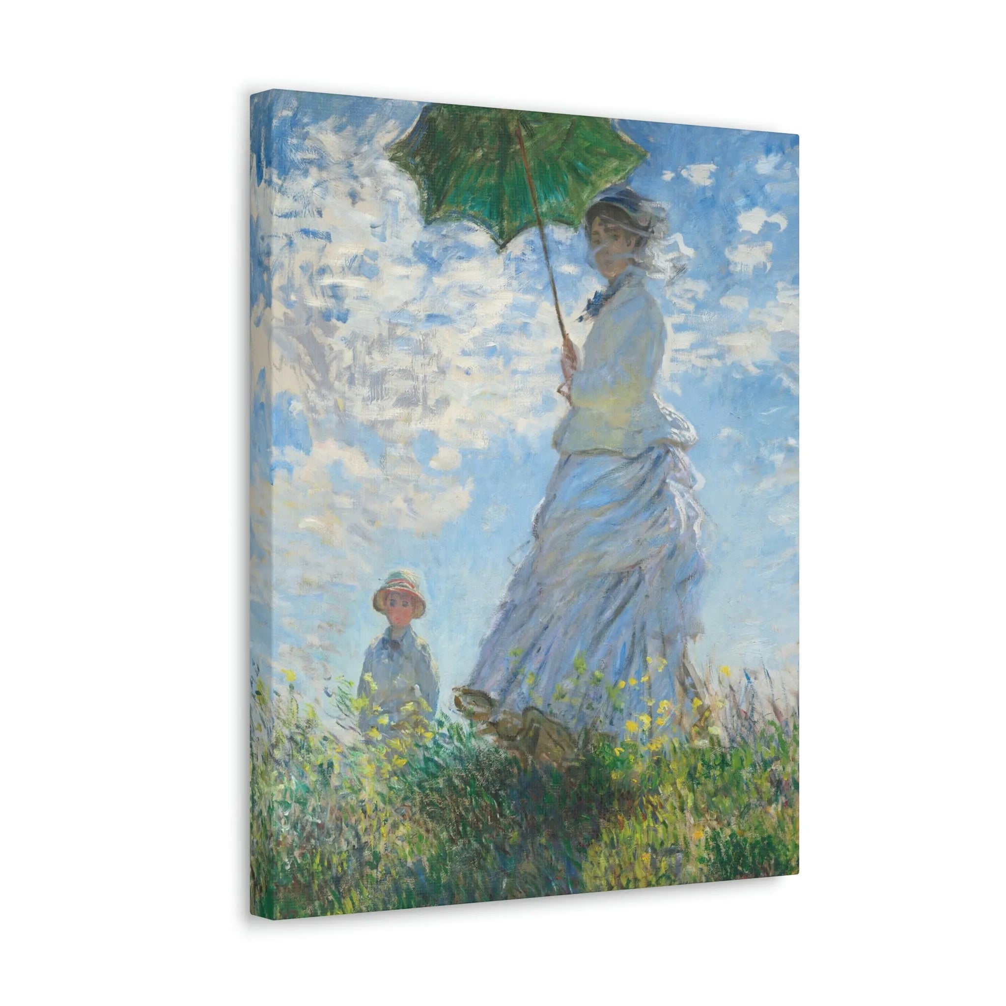 Woman with a Parasol Claude Monet Canvas Gallery Wraps