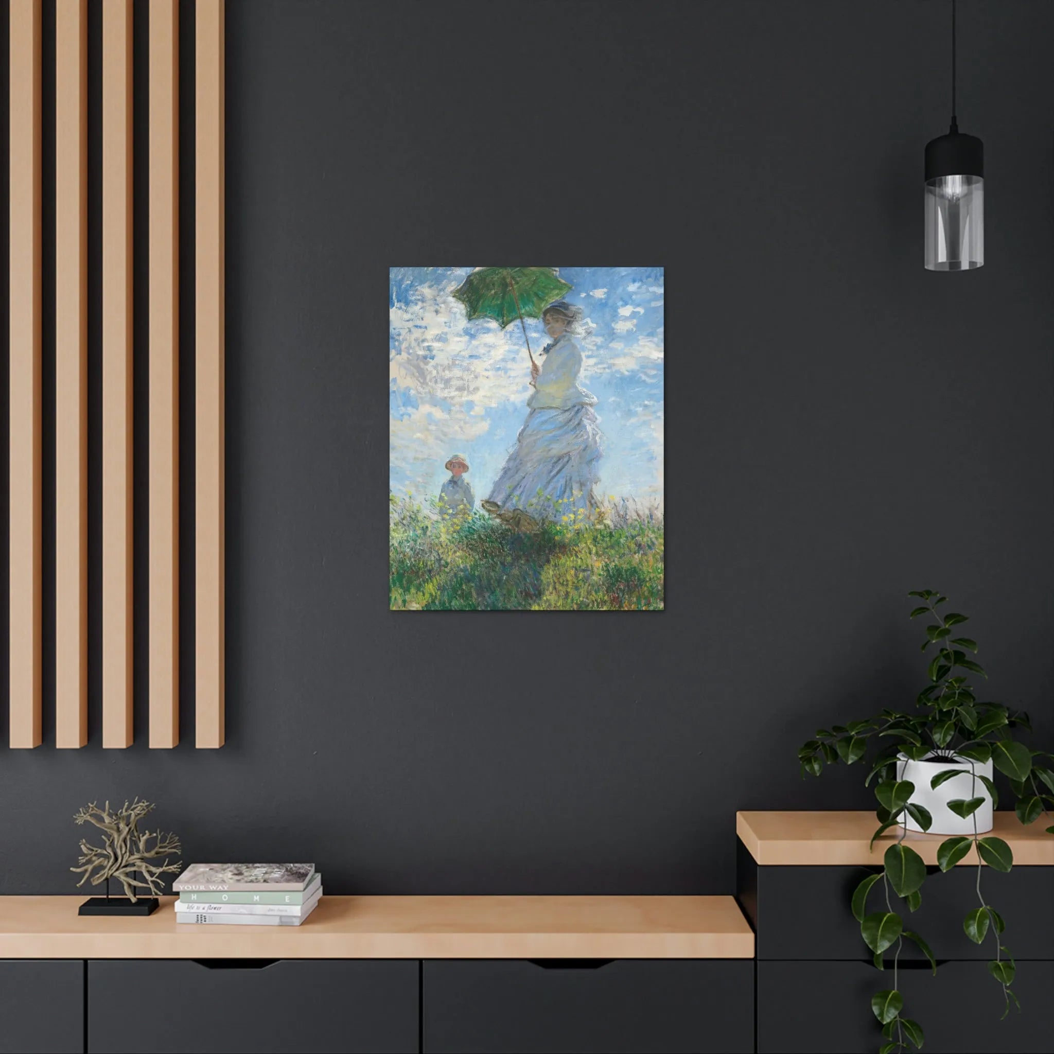 Woman with a Parasol Claude Monet Canvas Gallery Wraps