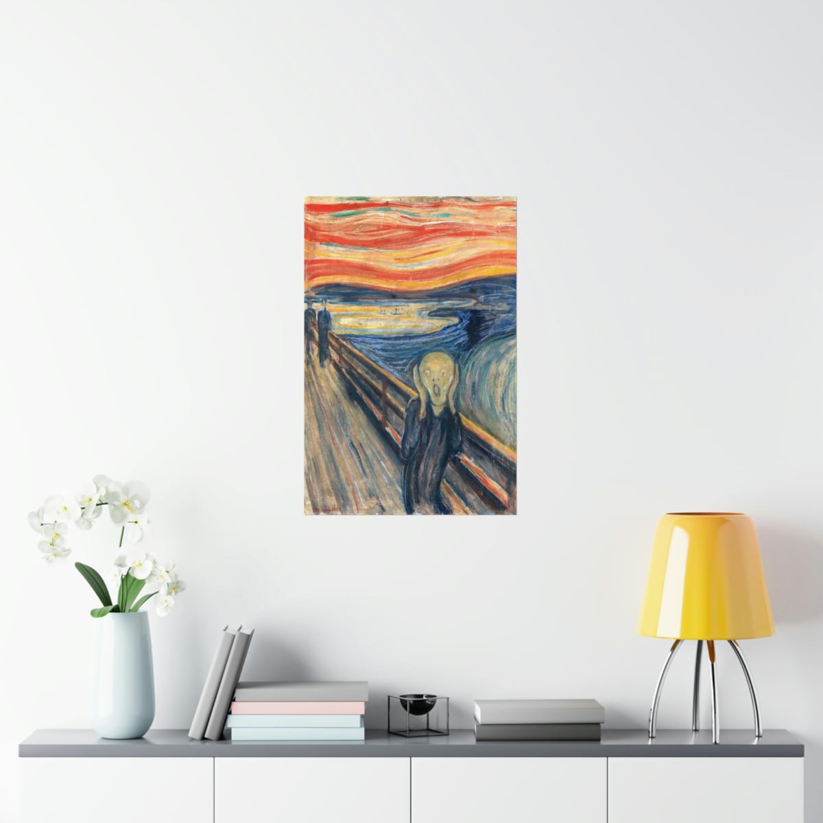 The Scream by Edvard Munch Painting Premium Posters