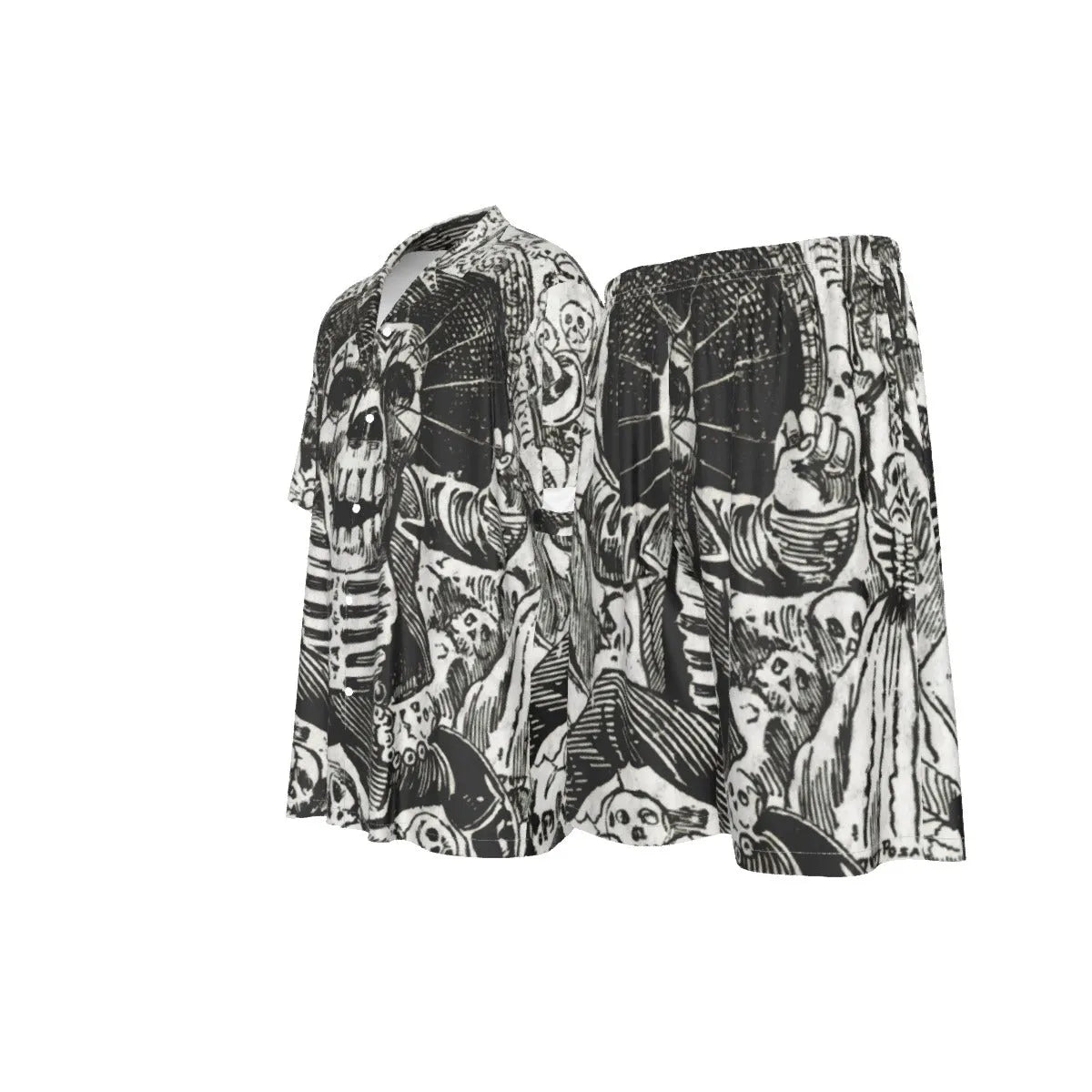 Jose Guadalupe mexikansk skeleton Art Silk Shirt Suit Set