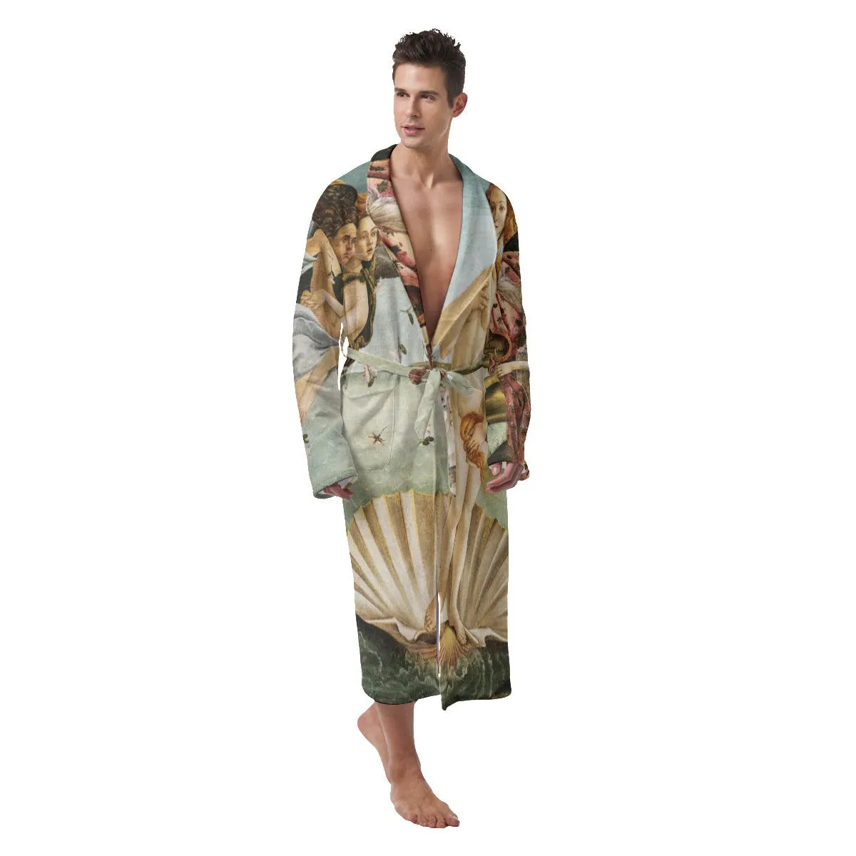 The Birth of Venus Sandro Botticelli Painting Fleece Robe