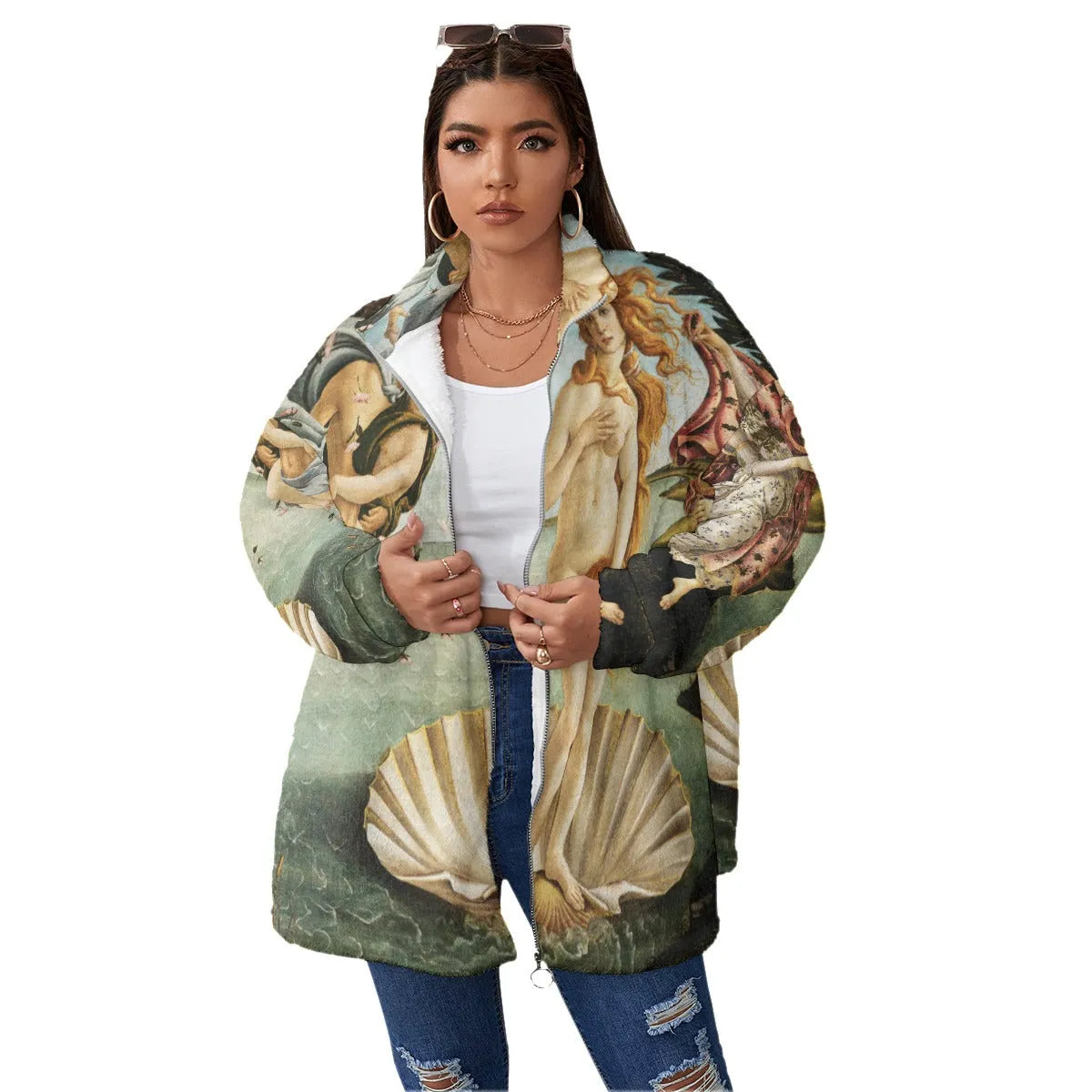 The Birth of Venus Sandro Botticelli Women's Fleece Jacket