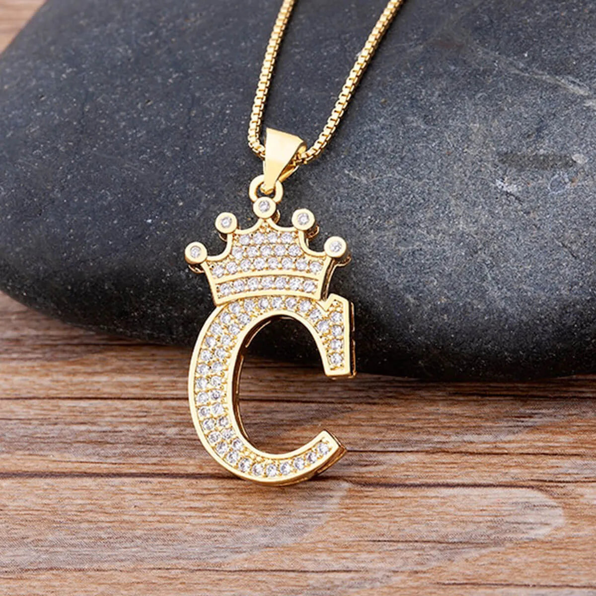 A-Z-Crown-Alphabet-Necklace-C