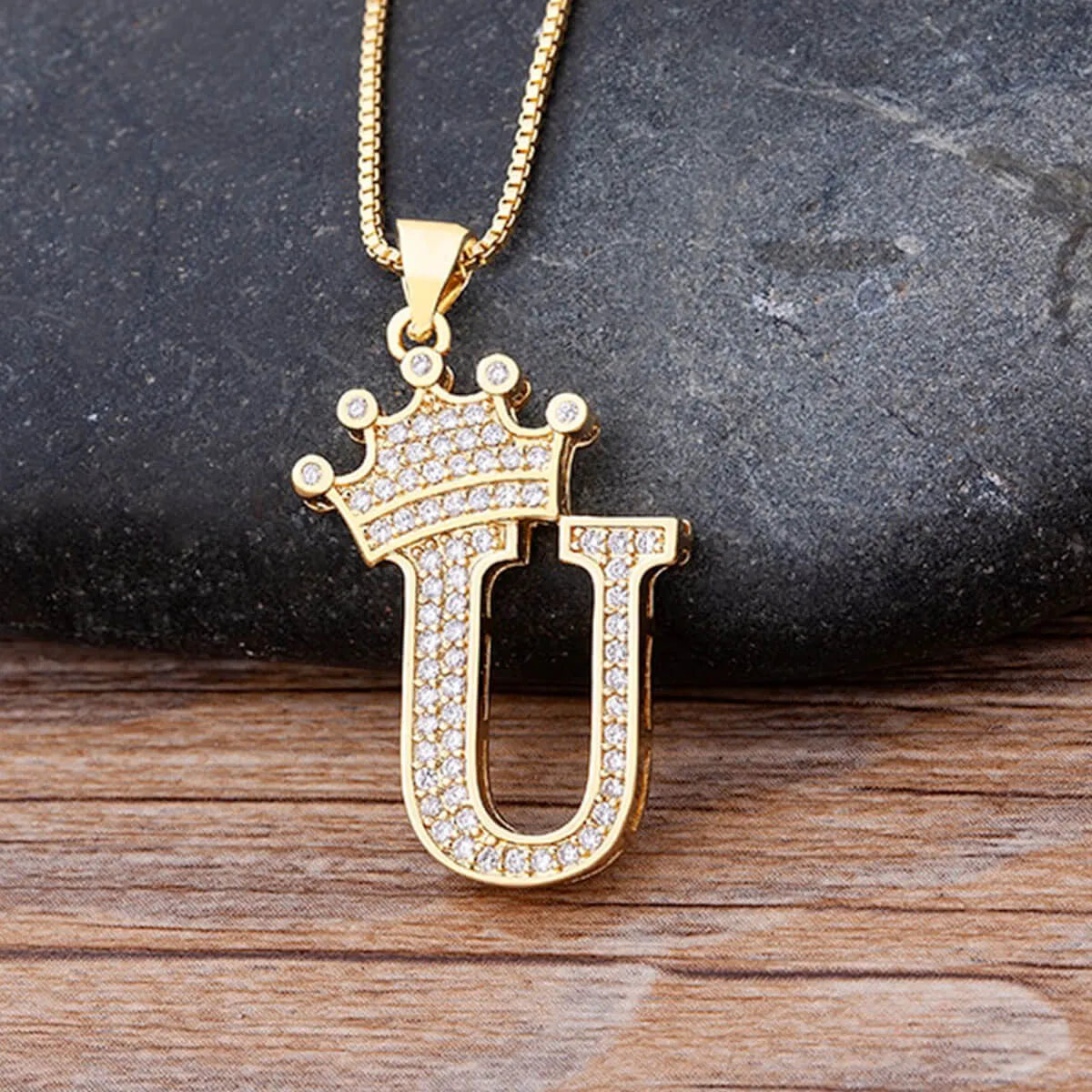 A-Z-Crown-Alphabet-Necklace-U