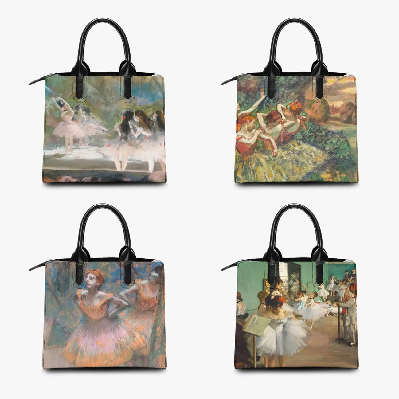 Ballet at the Paris Opera Edgar Degas Leather Handbag