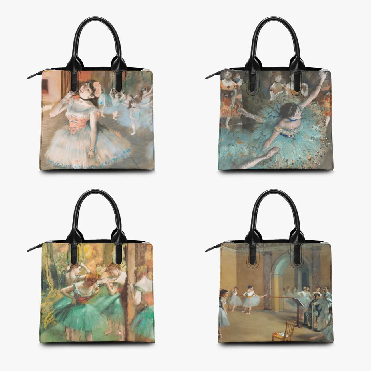 Ballet at the Paris Opera Edgar Degas Leather Handbag