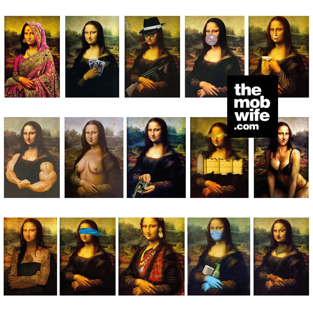 Funny Mona Lisa Meme Famous Painting Iconic Canvas Wall Art