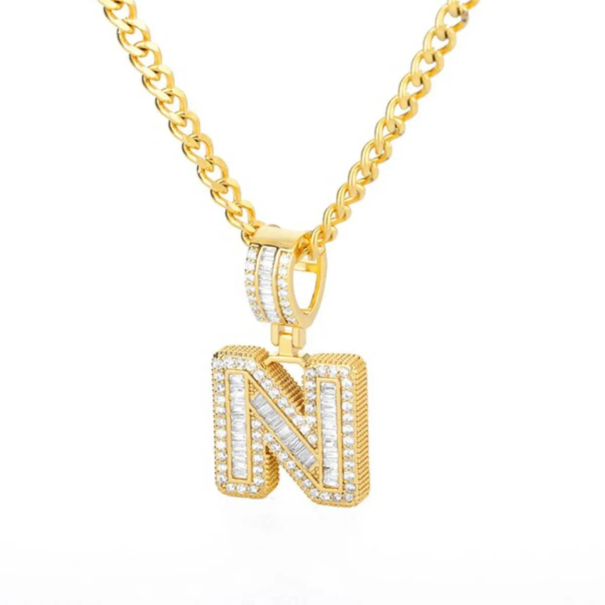 Golden-Alphabet-Necklace-Personlize-Letter-N