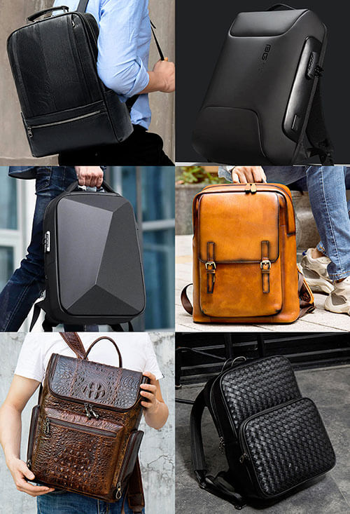 Professional Leather Business Backpack for Work